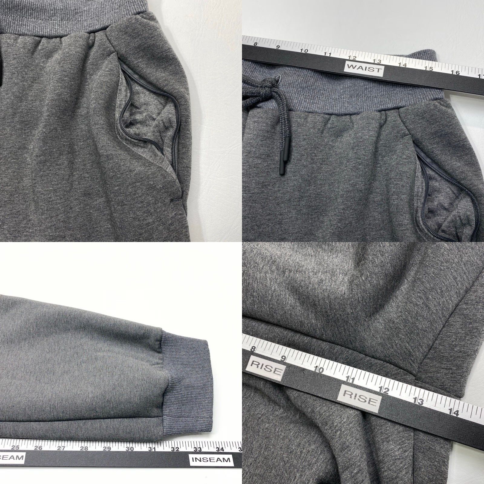 Vintage VINTAGE not - ignore; Original is not vintage. Title: Sevego Sherpa Lined Sweat Pants Mens Large Gray Pockets Drawstring WARM 8488 NWT Size US 33 - 8 Thumbnail