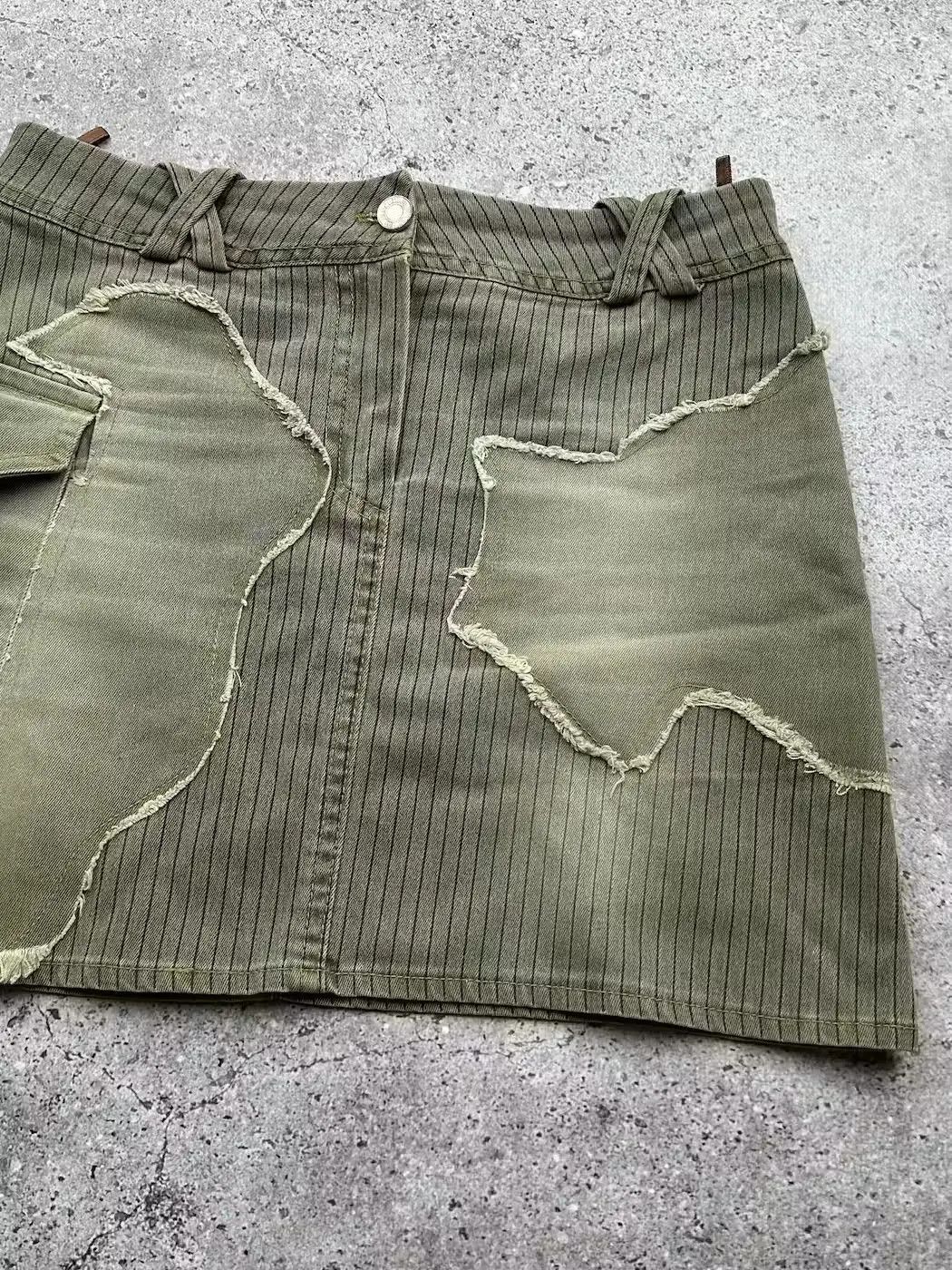 Vintage Vintage Faded Mini Skirt C247(V577)(E8) Size 27" / US 4 / IT 40 - 3 Thumbnail