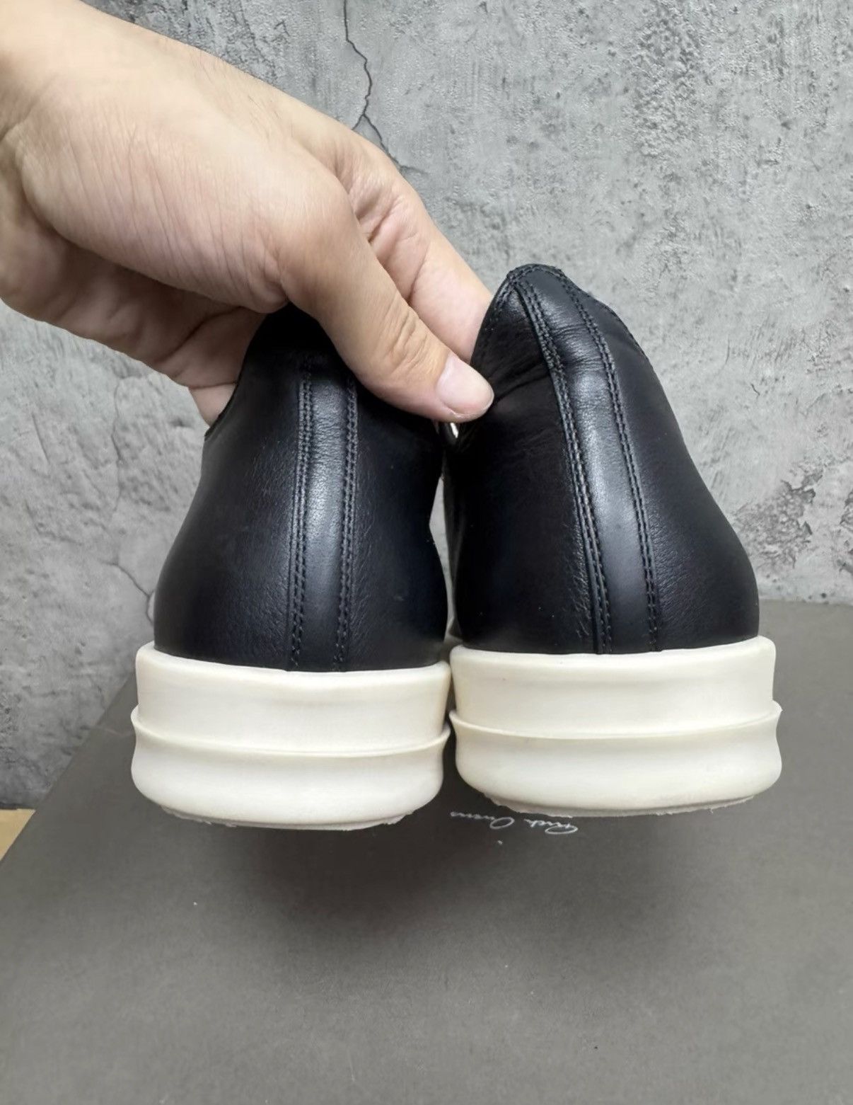 Rick Owens Rick Owens RO Main Line Leather Low Tops K37 Size US 8 / IT 38 - 8 Thumbnail