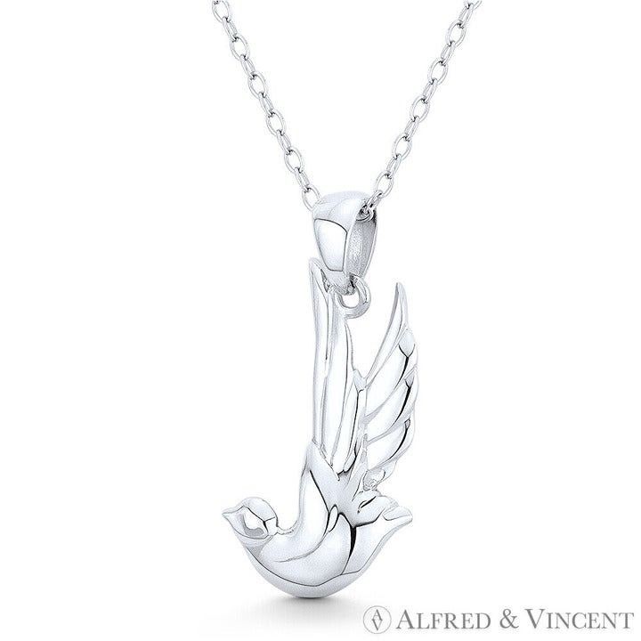 Other Outspread-Wing Dove Bird Animal Charm Pendant Size ONE SIZE - 1 Preview