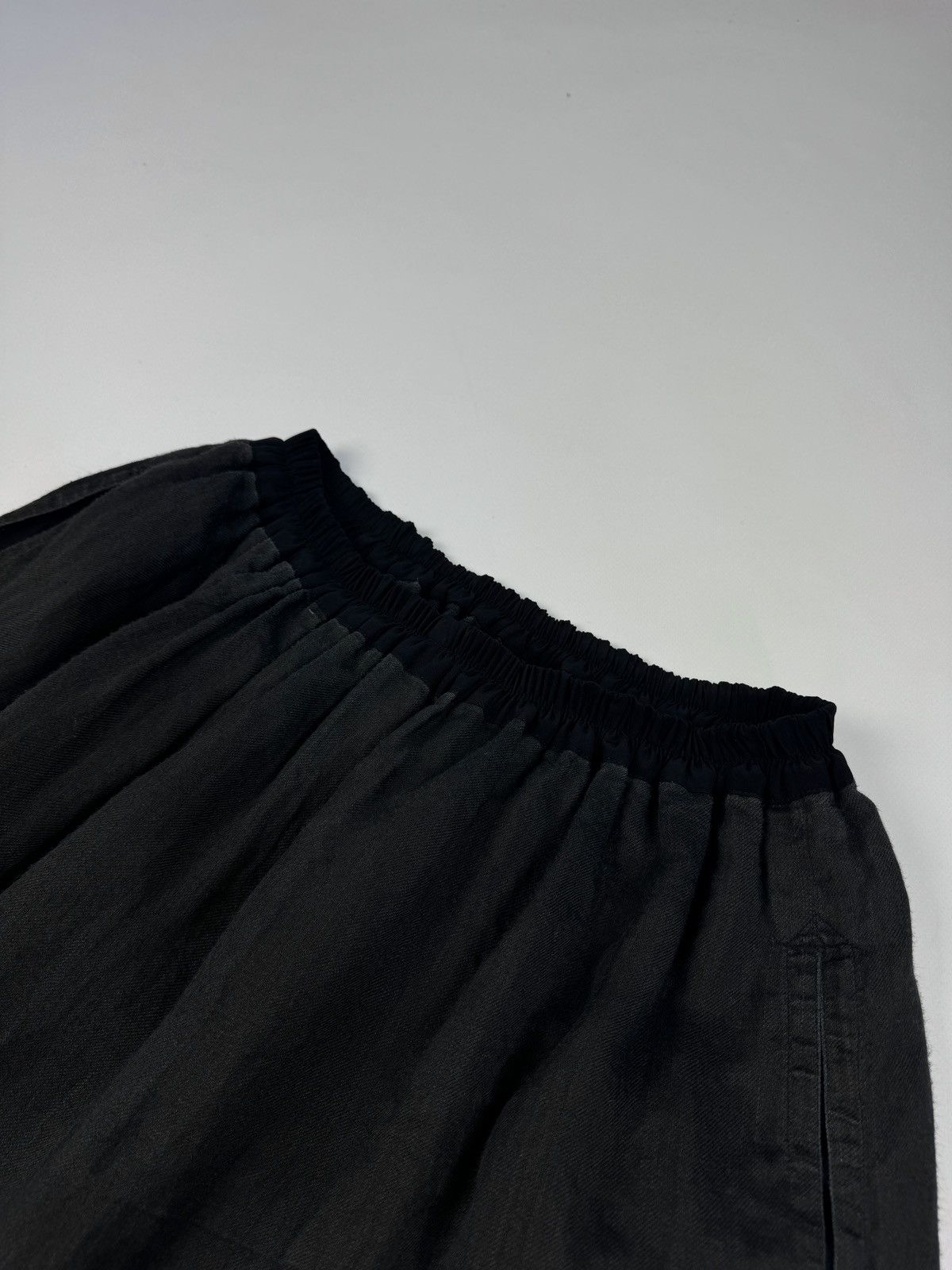 Designer × Vintage CHRISTA DE CAROUGE Avant Garde Vintage Linen Skirt Pockets Size 34" / US 12 / IT 48 - 17 Thumbnail