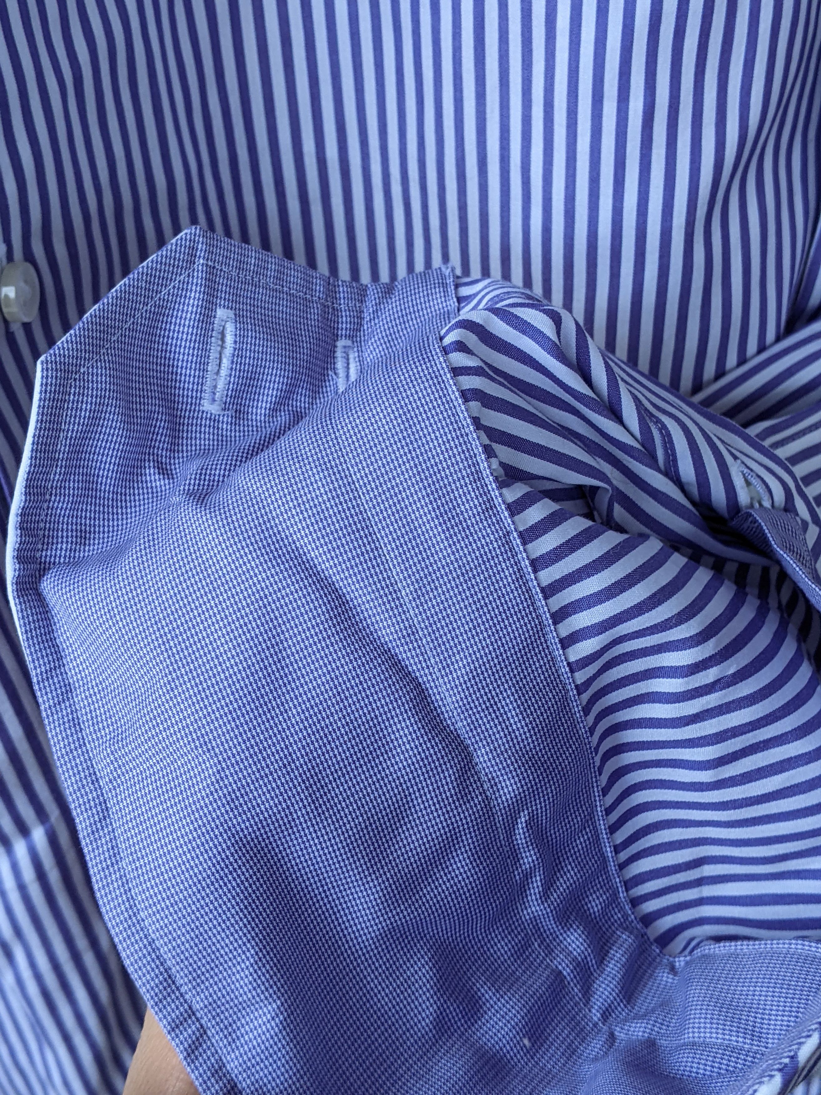 Hugo × Hugo Boss Hugo Boss Purple Striped Cotton Longsleeve Shirt Geraldino Size US XL / EU 56 / 4 - 8 Thumbnail