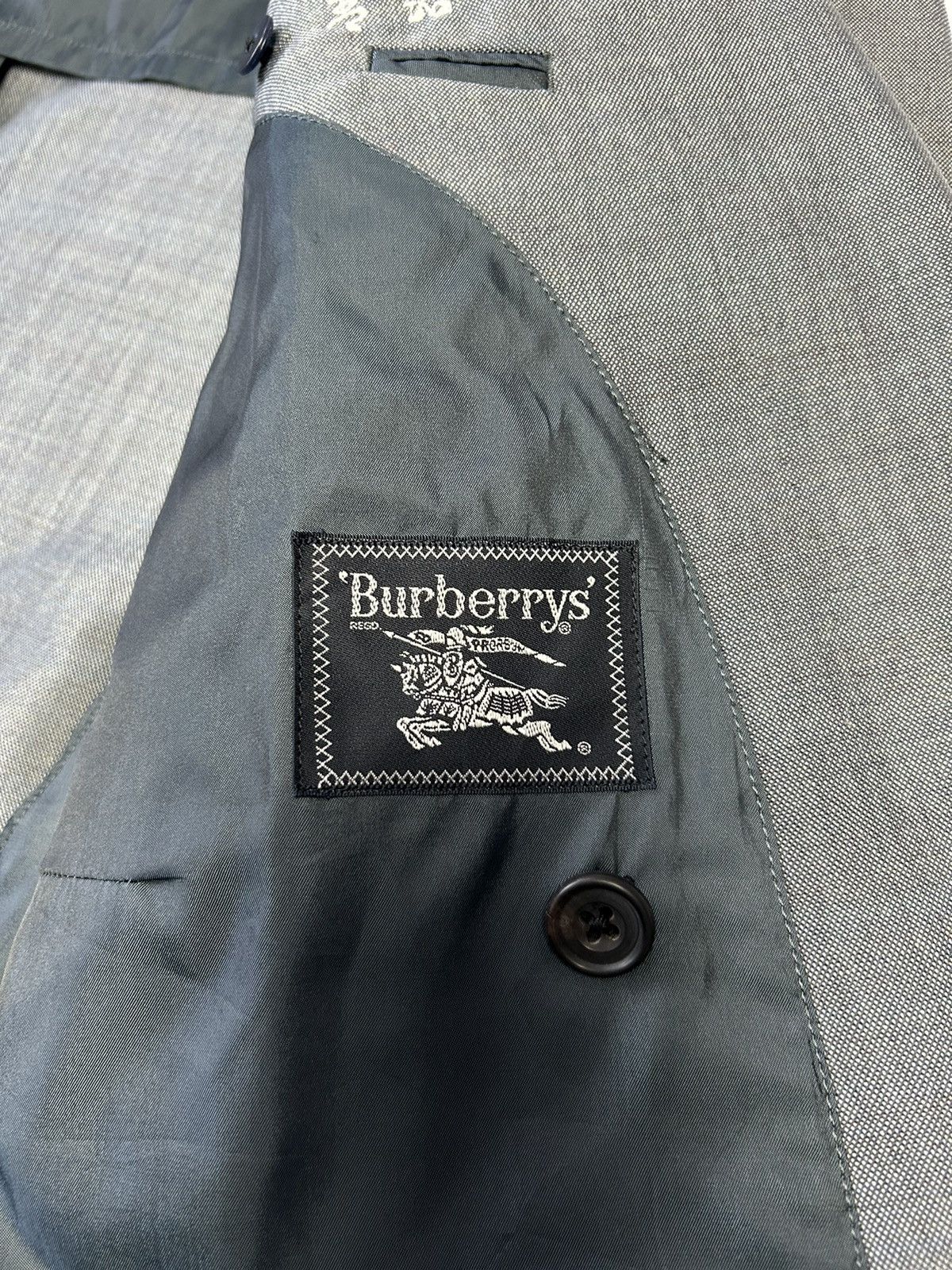 Burberry × Designer BURBERRYS WOOL & MOHAIR DOUBLE BREAST BLAZER Size 38R - 5 Thumbnail