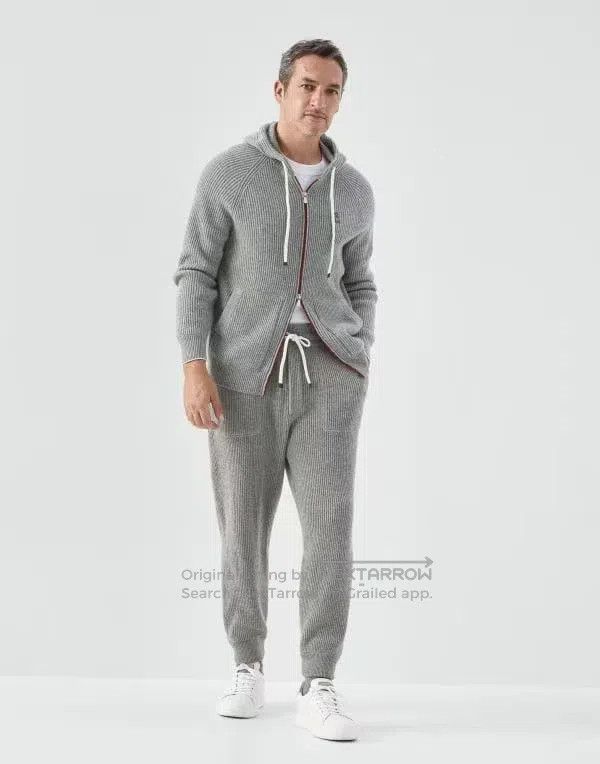 Brunello Cucinelli Brunello Cucinelli size XL Cashmere drawstring sport pants Size US 31 - 4 Thumbnail