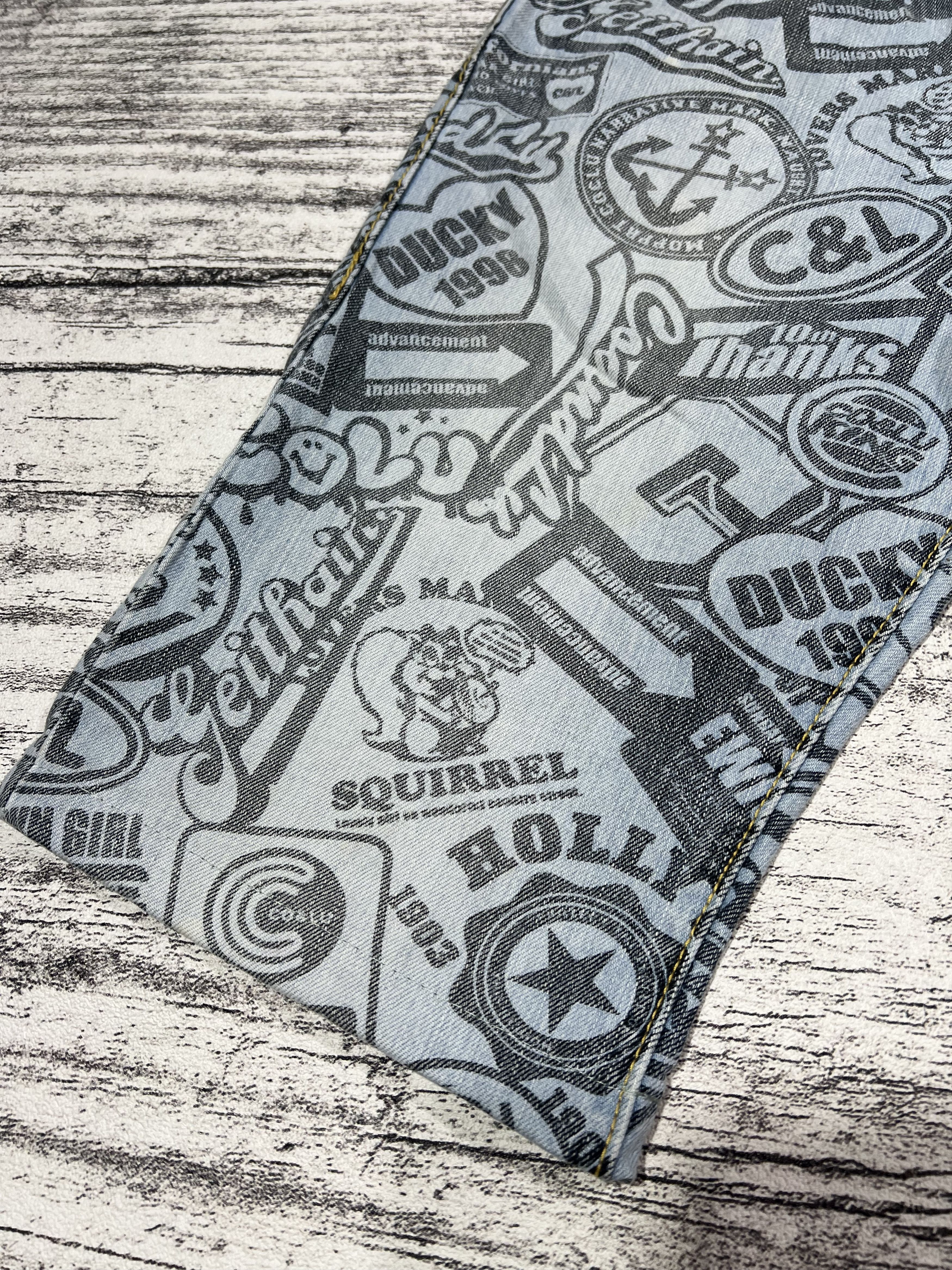 Japanese Brand 2000s Hysteric Poem Denim Jorts y2k Lgb Ifsixwasnine Size US 30 / EU 46 - 4 Thumbnail