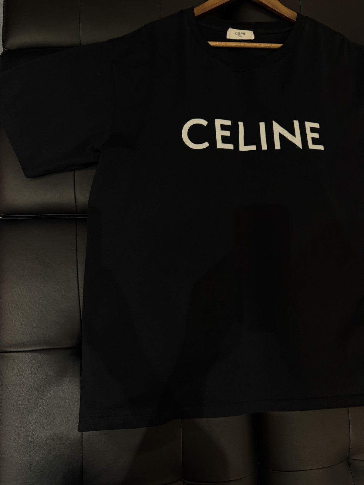 Celine Size XL - Celine Loose Cotton Tee Black Size US XL / EU 56 / 4 - 2 Thumbnail