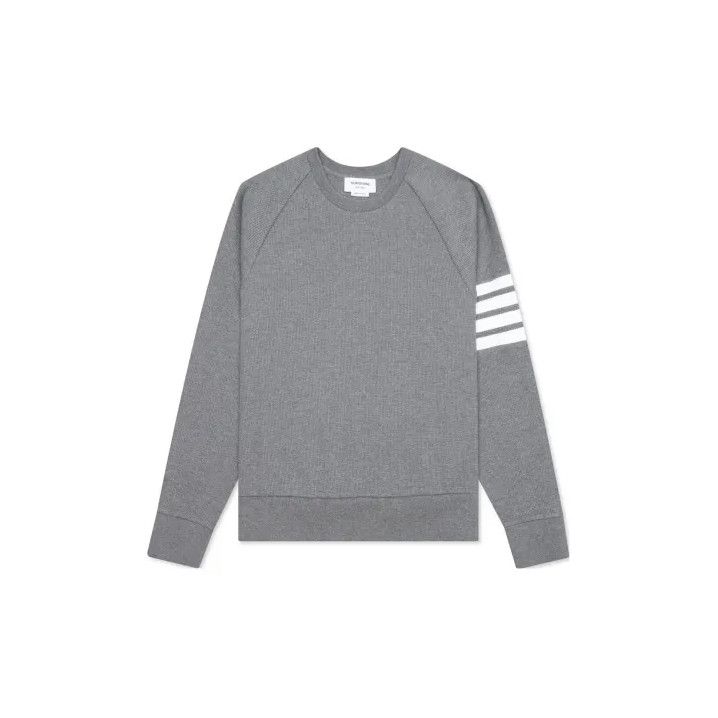 Thom Browne Thom Browne Gray Classic Stripe Long Sleeve Sweatshirt Size US XL / EU 56 / 4 - 1 Thumbnail