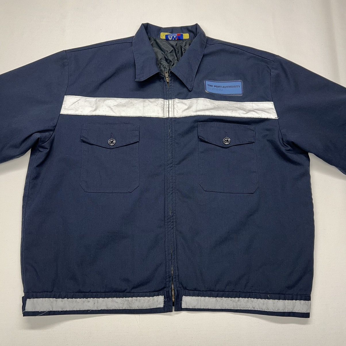 Vintage VTG Work Jacket Blue Port Authority NJ NY Coat Full Zip Size US XL / EU 56 / 4 - 2 Thumbnail