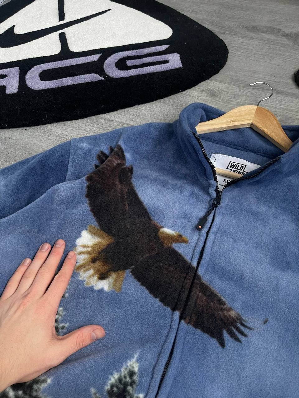 Vintage Vintage fleece Eagle Sherpa full print art animal gorpcore Size US XXL / EU 58 / 5 - 3 Thumbnail