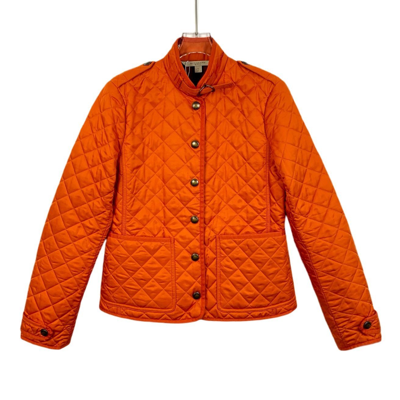Burberry Burberry Brit Orange Quilted Jacket Size S Cotton/Polyester Size S / US 4 / IT 40 - 1 Thumbnail