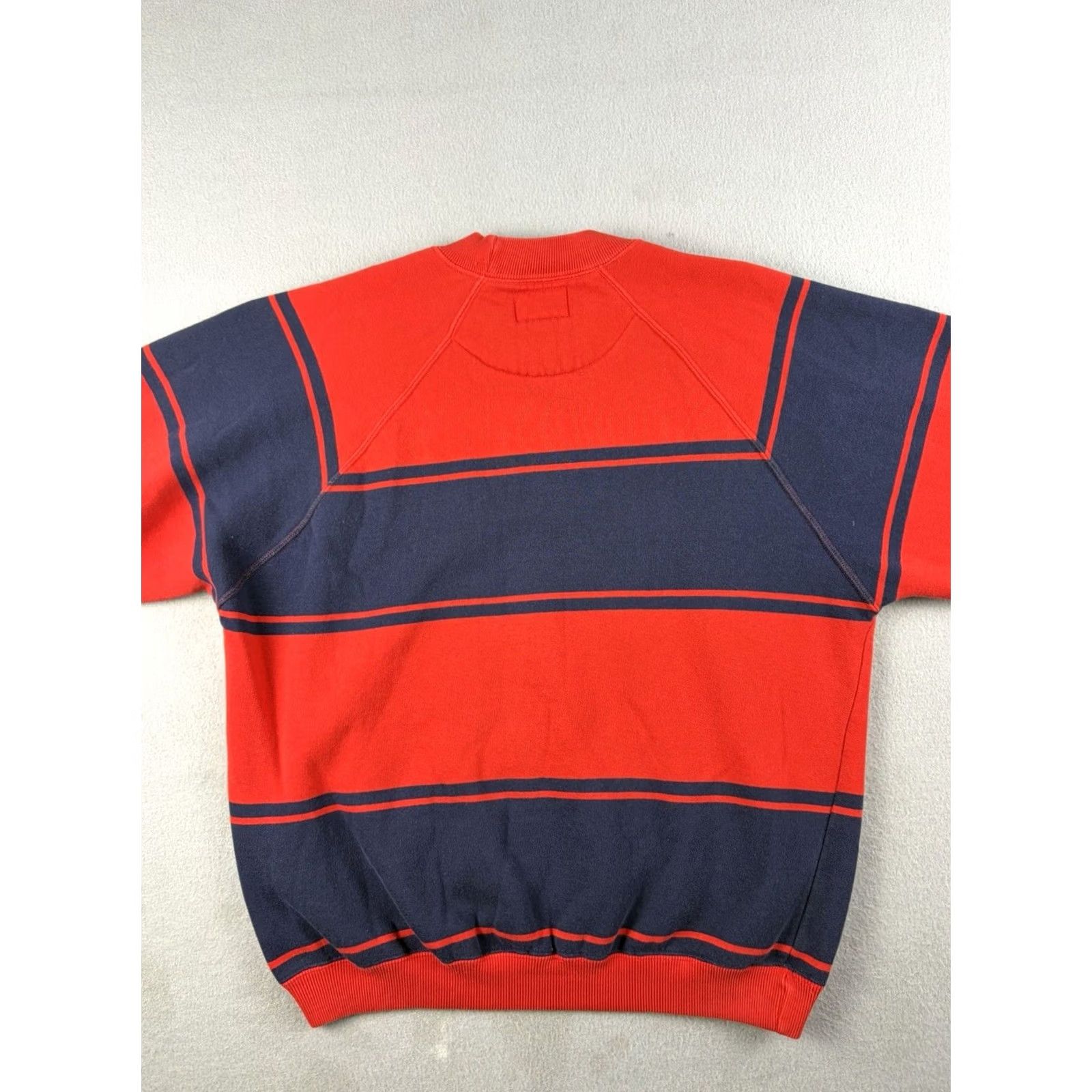 Nautica VINTAGE Nautica Sweatshirt Crewneck Striped Blue Red 90s M Men Little Holes Included Size US M / EU 48-50 / 2 - 7 Thumbnail