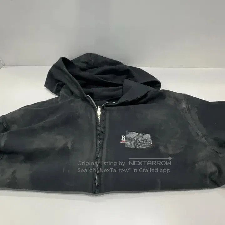 Balenciaga Balenciaga Tie-Dye Logo Hoodie Jacket in Black. Size US M / EU 48-50 / 2 - 2 Thumbnail