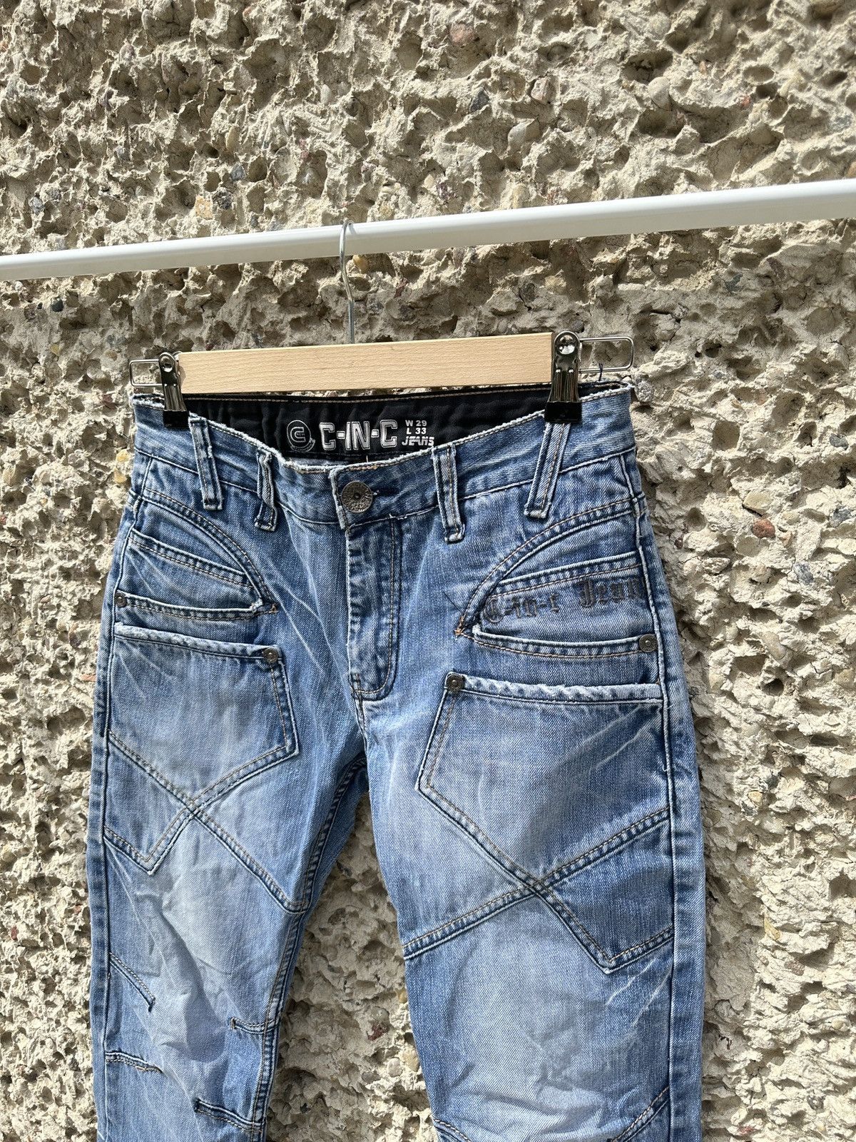 Vintage Vintage baby blue denim jeans Size US 29 - 2 Thumbnail