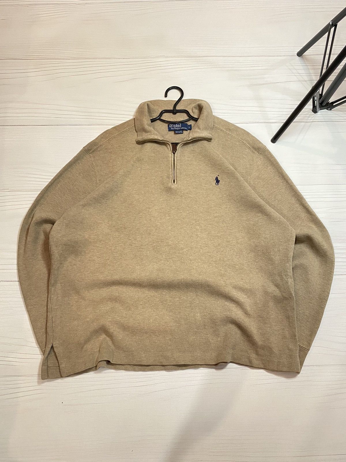 Polo Ralph Lauren Vintage Polo Ralph Lauren box fit quieter 1/4 zip sweater Size US L / EU 52-54 / 3 - 1 Thumbnail