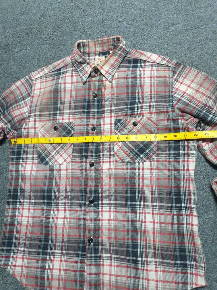 Sugar Cane 💥Sugarcane checkered Japanese brand chambray shirt Size US L / EU 52-54 / 3 - 8 Thumbnail