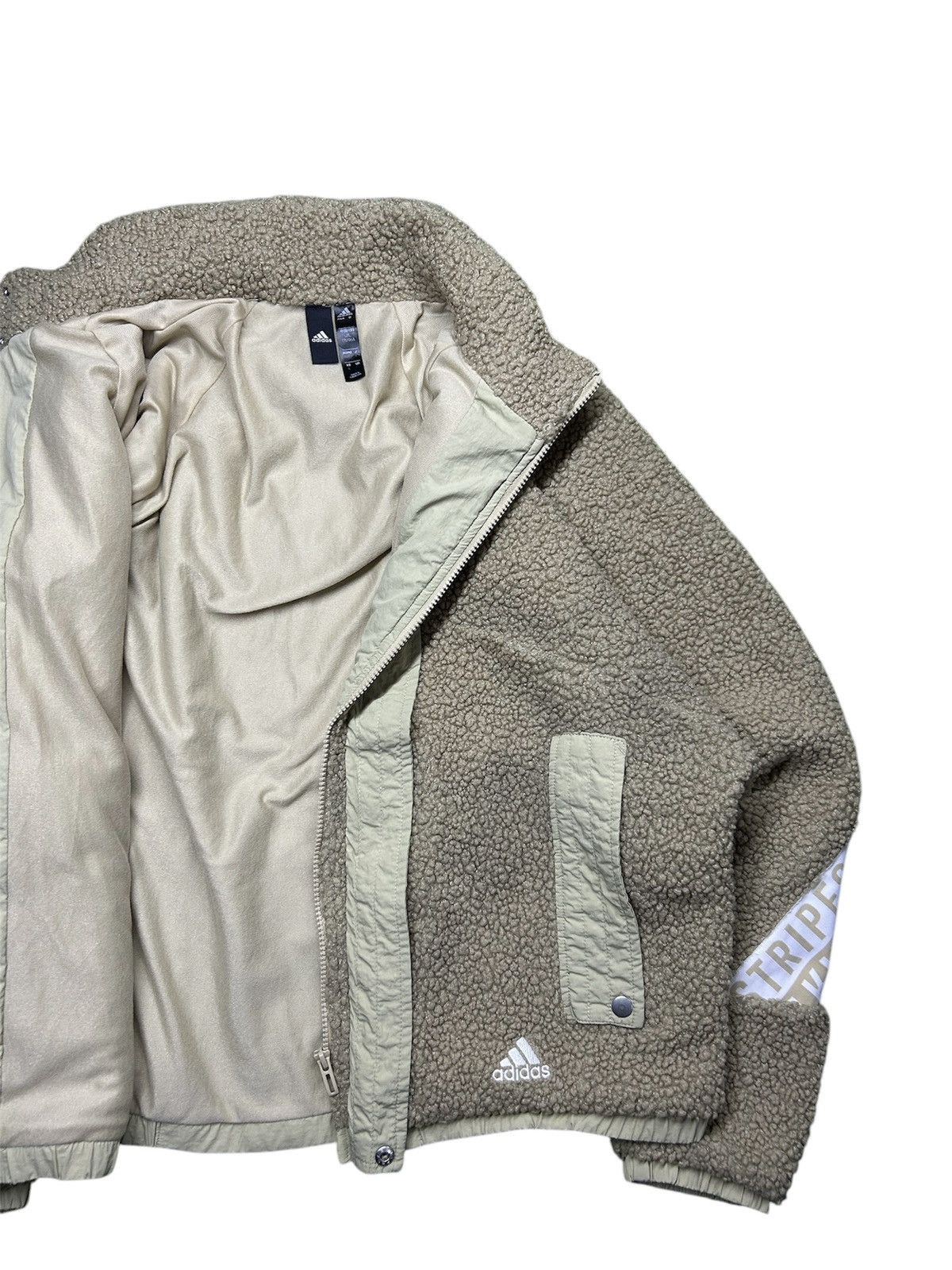 Adidas Rare Boxy Adidas Sherpa Fleece Jacket Size US L / EU 52-54 / 3 - 2 Thumbnail