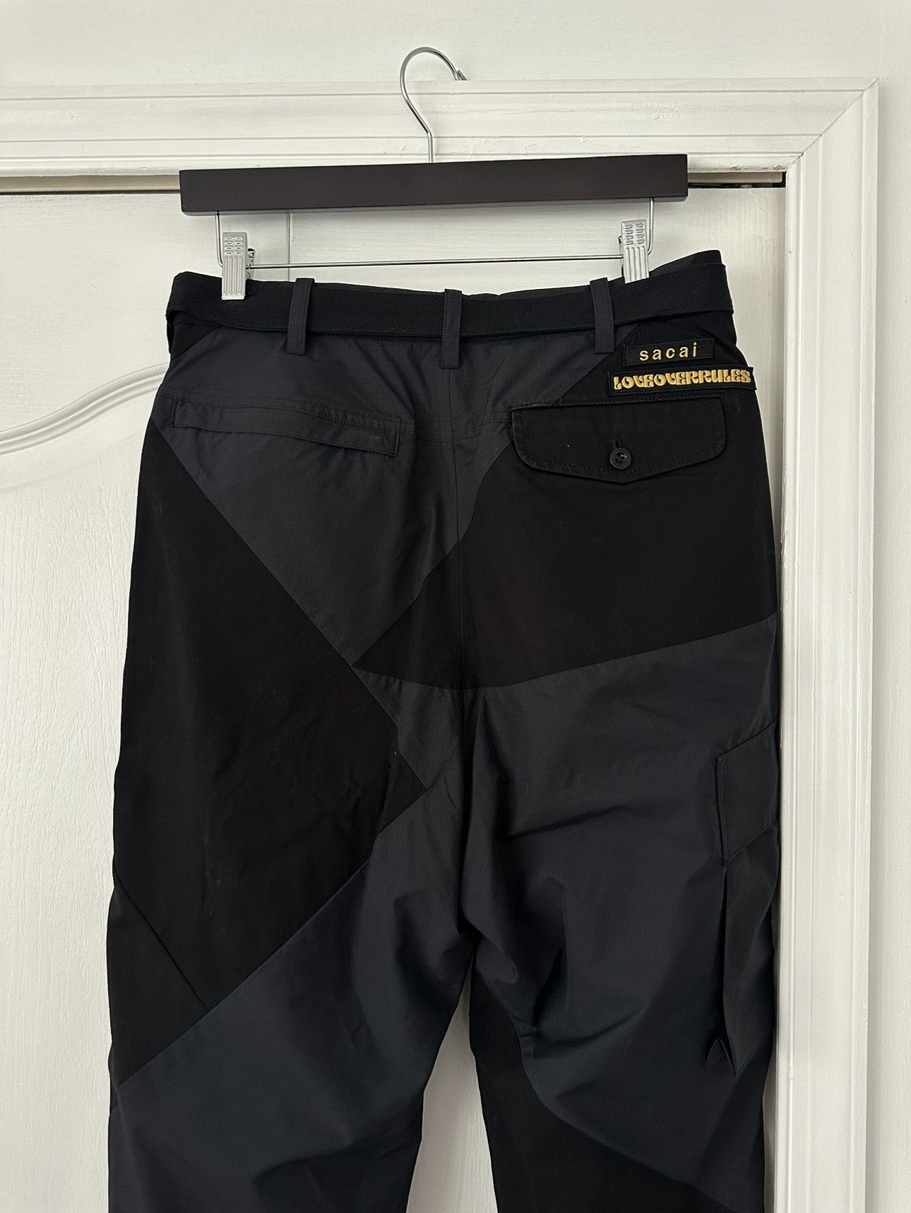 Sacai LOVEOVERRULES Hank Willis Thomas Solid Mix Cargo Pants Size US 32 / EU 48 - 5 Thumbnail