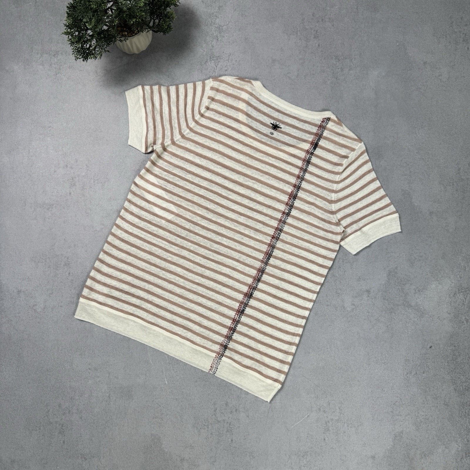 Dior Christian Dior Women Linen T Shirt Size IT 42 Striped Size M / US 6-8 / IT 42-44 - 17 Thumbnail