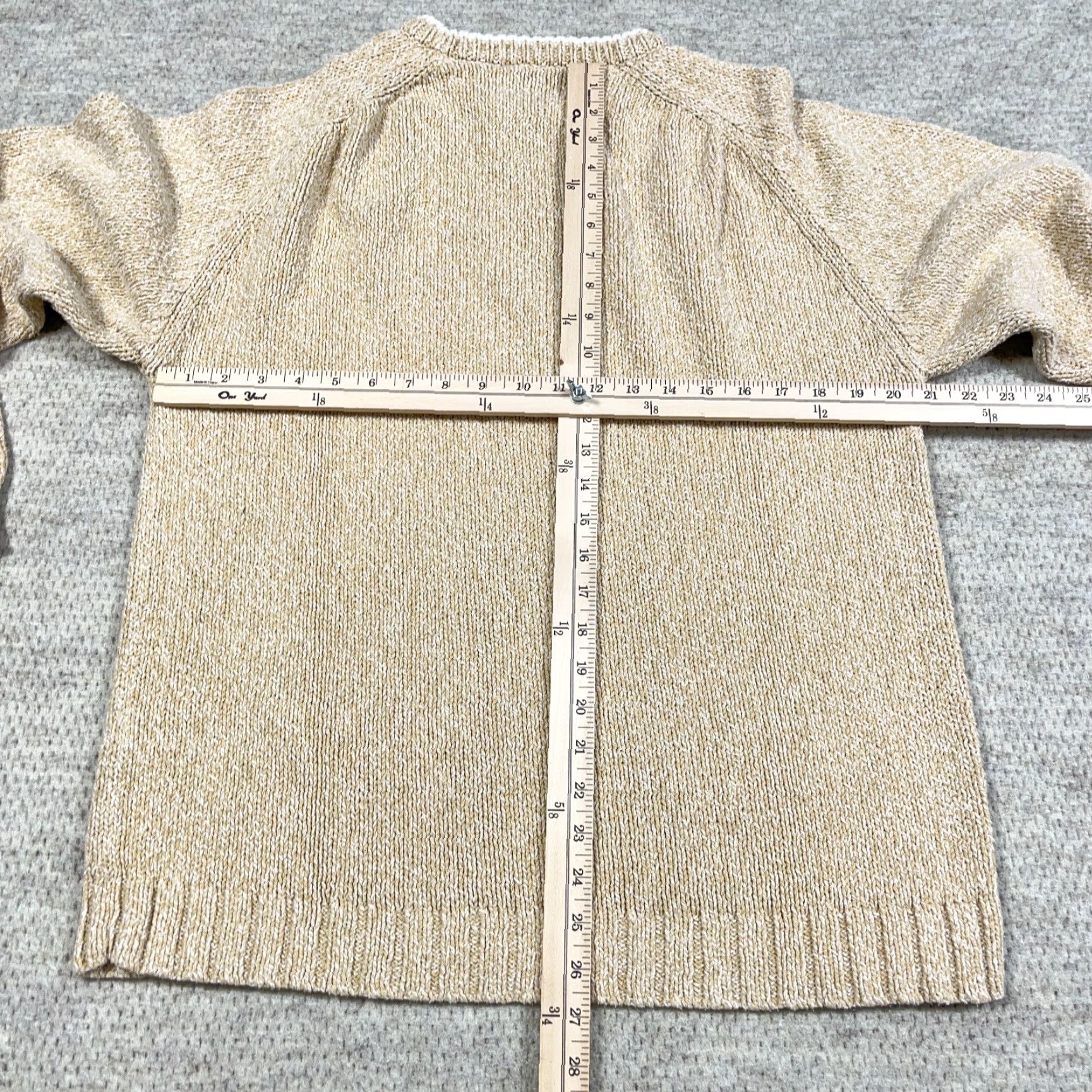 Tommy Hilfiger VINTAGE Tommy Hilfiger Sweater Men XL Tan Heavy Knit Crewneck Rib Grandpa 90s Size US XL / EU 56 / 4 - 7 Thumbnail