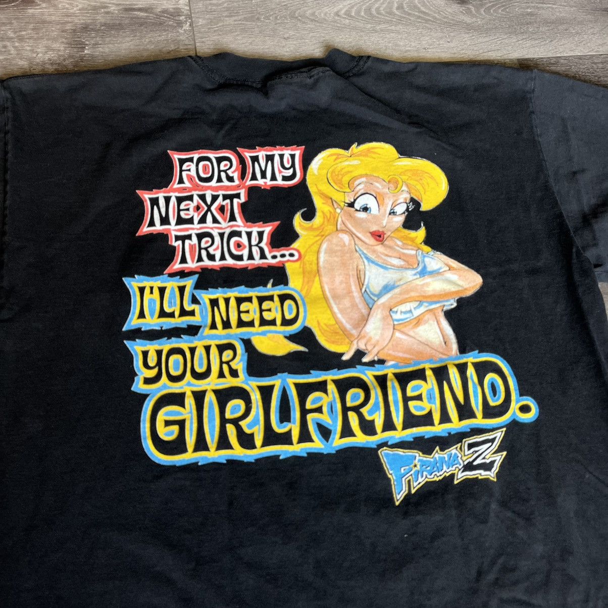 Vintage Vintage 2000s Piranaz Racing For My Next Trick Graphic Tee Size US L / EU 52-54 / 3 - 4 Thumbnail