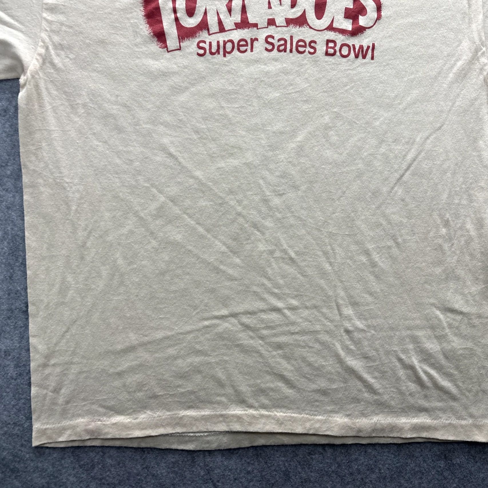 TEE JAYS VINTAGE Ohio Valley Tornadoes Graphic Shirt Mens XL Beige 80s Super Valu SS Crew Neck Graphic Print Sports Tee Jays Tee Shirts Size US XL / EU 56 / 4 - 5 Thumbnail