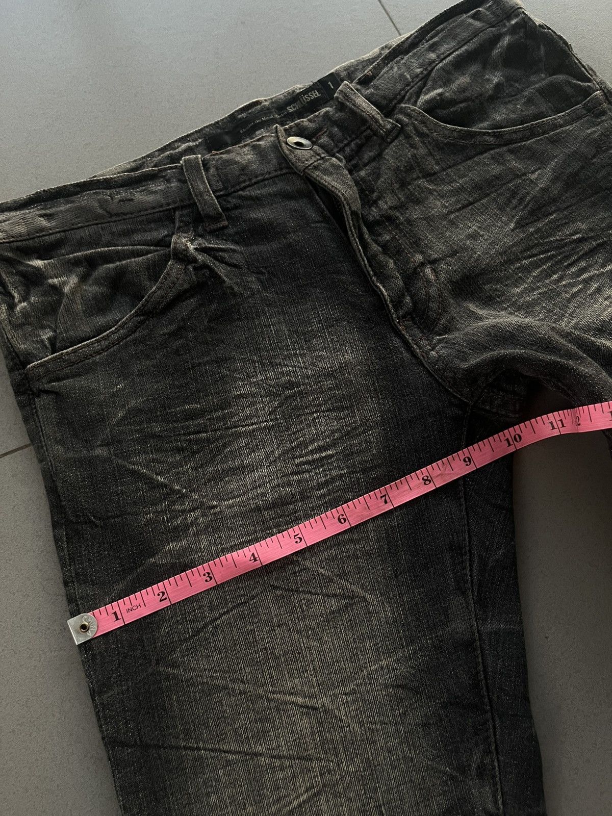 14th Addiction JAPANESE SCHLUSSEL FLARE VKEI BOOT CUT PUNK PANTS DENIM Size US 29 - 12 Thumbnail