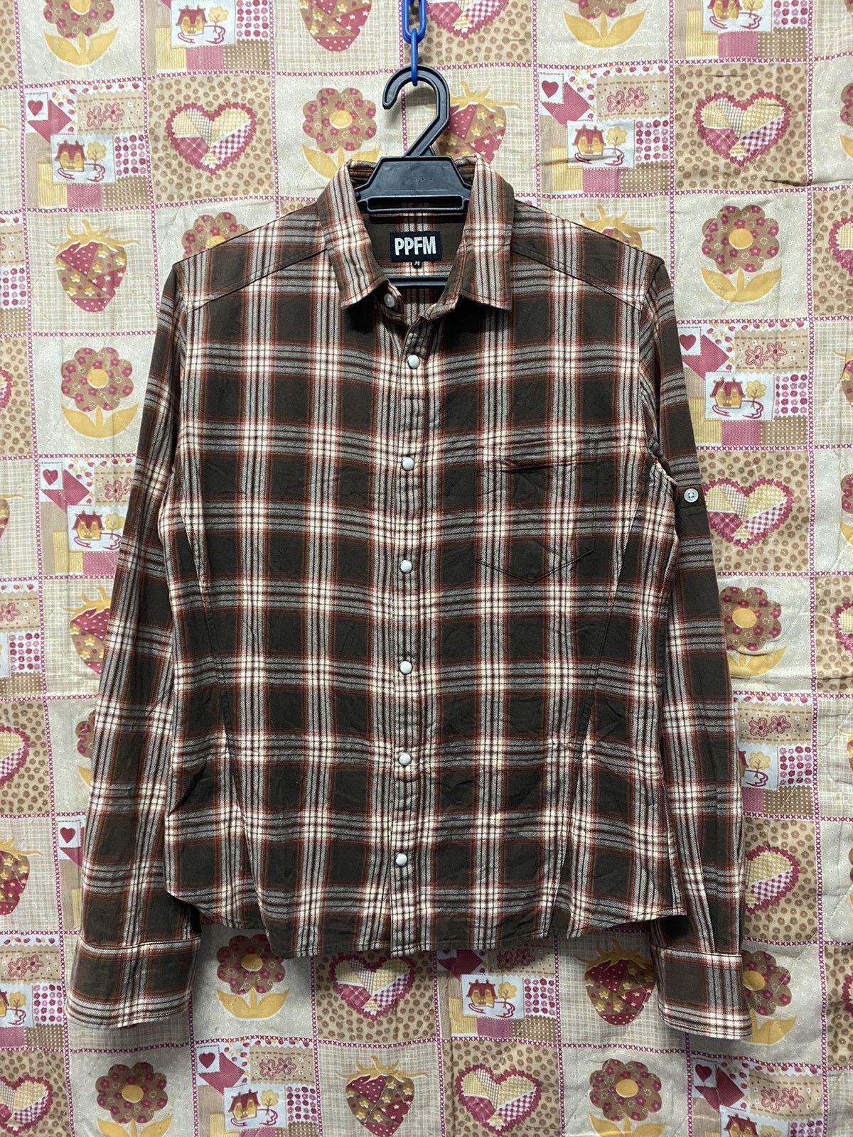 Flannel × PPFM × Vintage Vintage 90s PPFM Flannel Snap Button Plaid Size US M / EU 48-50 / 2 - 3 Thumbnail
