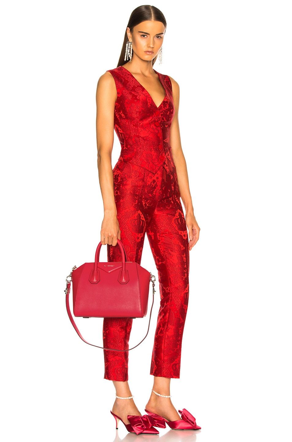 Givenchy o1srvl11e0824 Size: OS / Small Antigona Bag in Red Size ONE SIZE - 6 Thumbnail