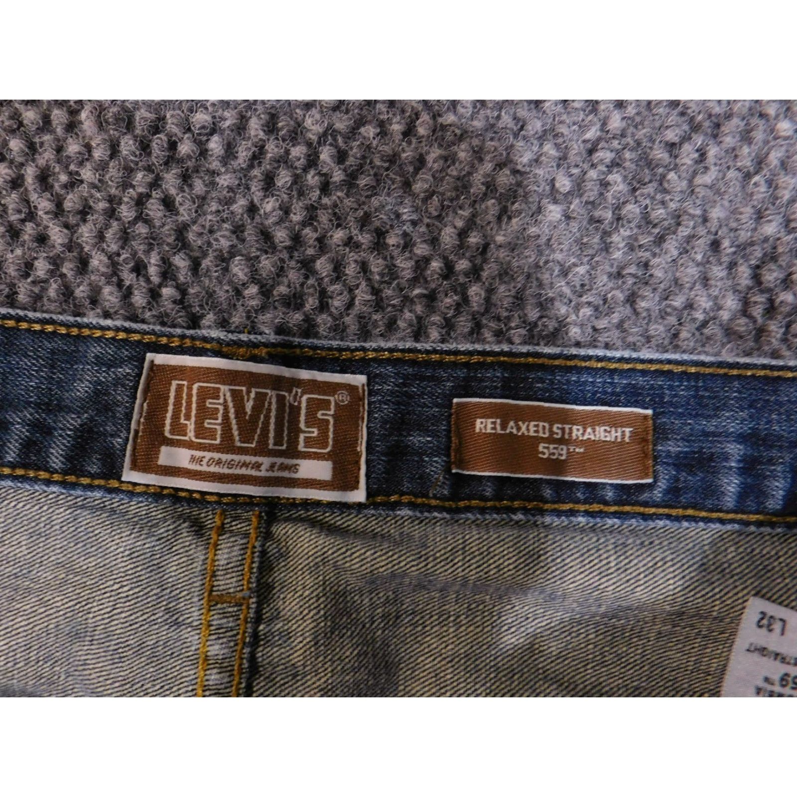 Levi's Levi's 559 Jeans Mens 34x32 Blue Relaxed Straight Denim Pants Classic Wash Size US 34 / EU 50 - 3 Thumbnail