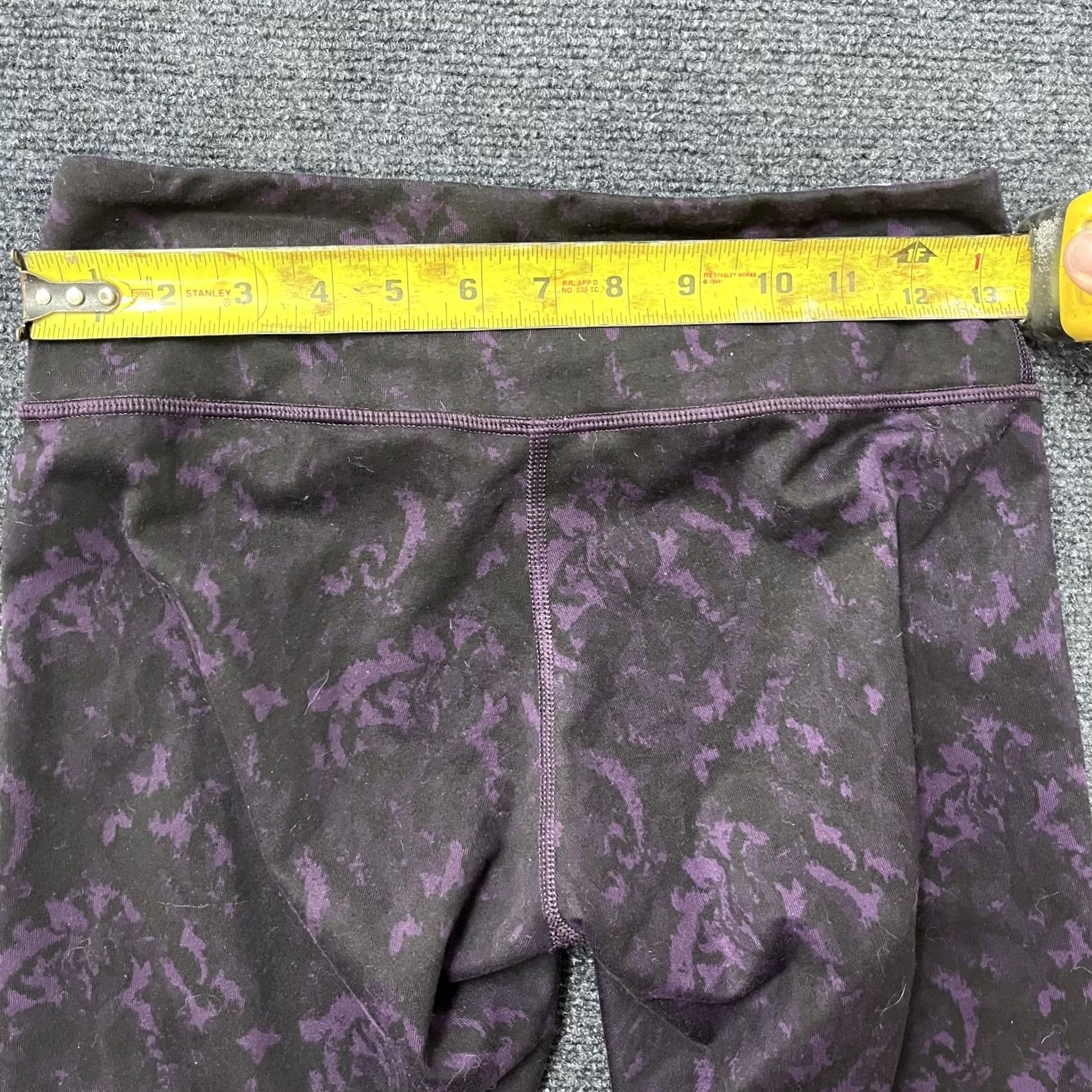 Lululemon Lululemon Crop Leggings Womens Small Purple Black Baroque Stripe High Rise Yoga Capris Size 28" / US 6 / IT 42 - 5 Thumbnail