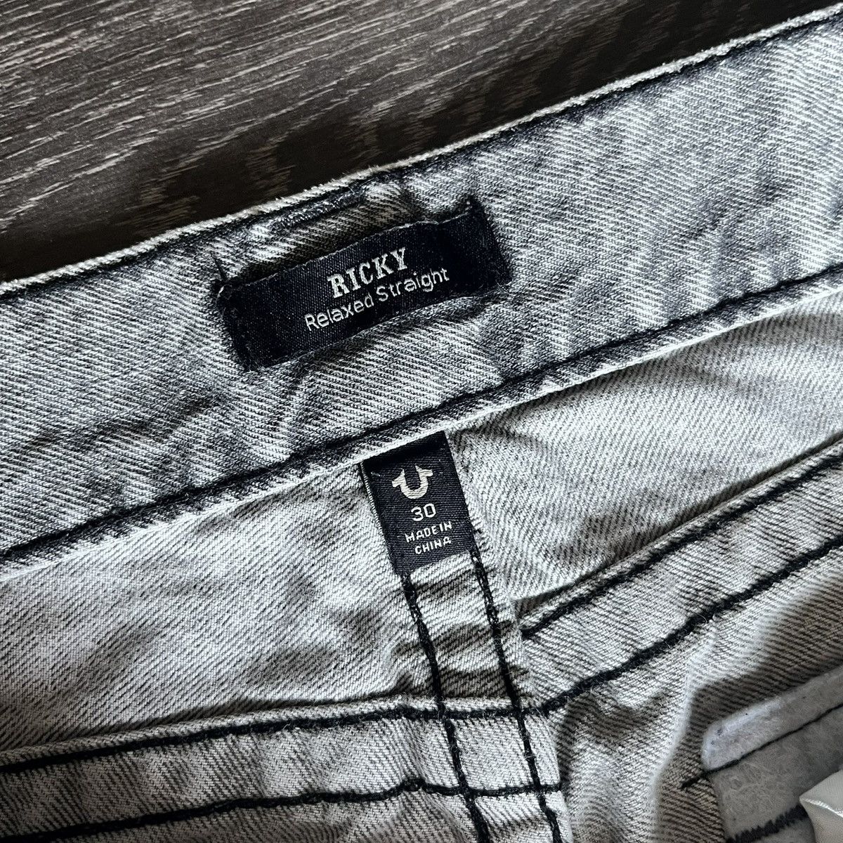 True Religion Vintage 2000s True Religion Ricky Mesh Horseshoe Denim Jeans Size US 30 / EU 46 - 9 Thumbnail