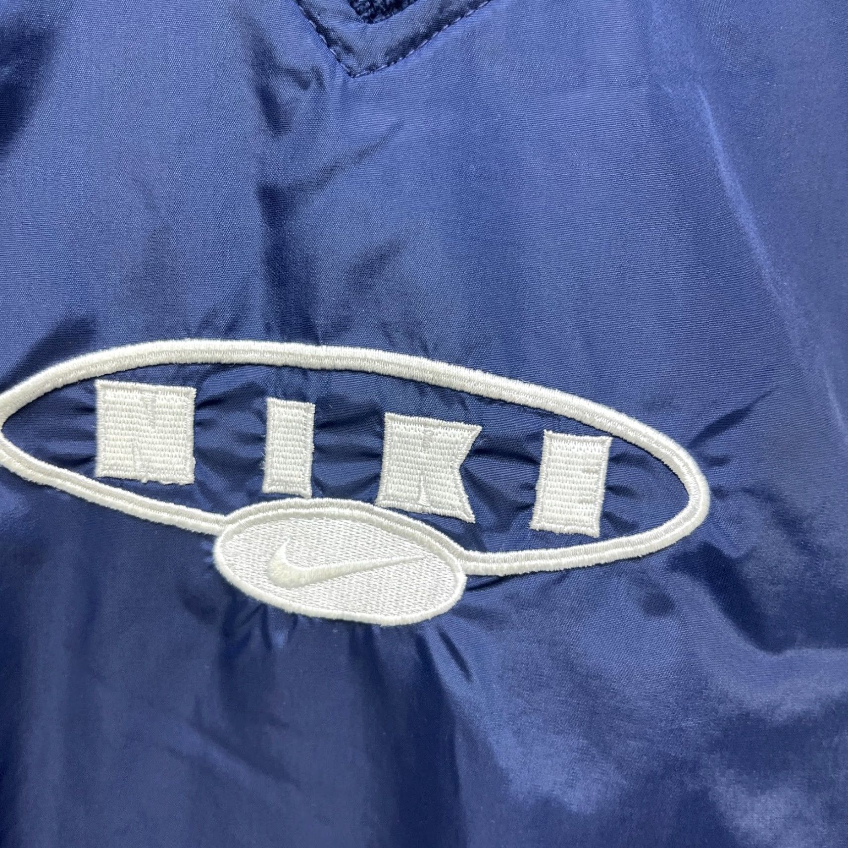 Nike VINTAGE Nike Windbreaker Jacket XL Swoosh Pullover Nylon Softshell Blue 90s Logo Mens Size US XL / EU 56 / 4 - 4 Thumbnail