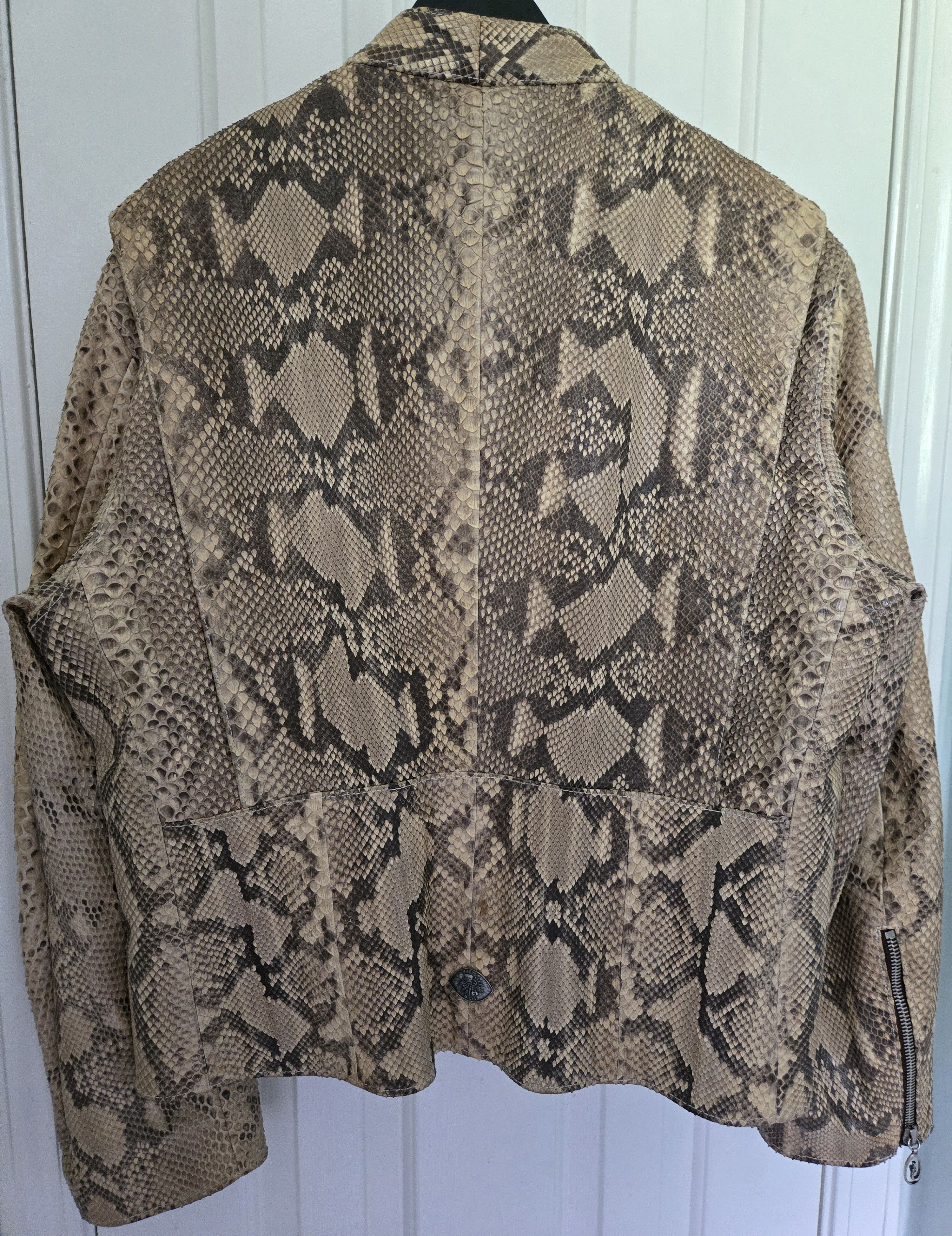 Carpe Diem C. Diem Python Snakeskin Motorcycle / Biker Jacket Size US XL / EU 56 / 4 - 9 Thumbnail