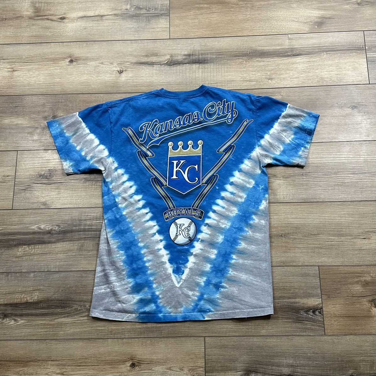 Liquid Blue Liquid Blue Kansas City Royals MLB Blue Tie Dye Graphic Tee Size US M / EU 48-50 / 2 - 8 Thumbnail