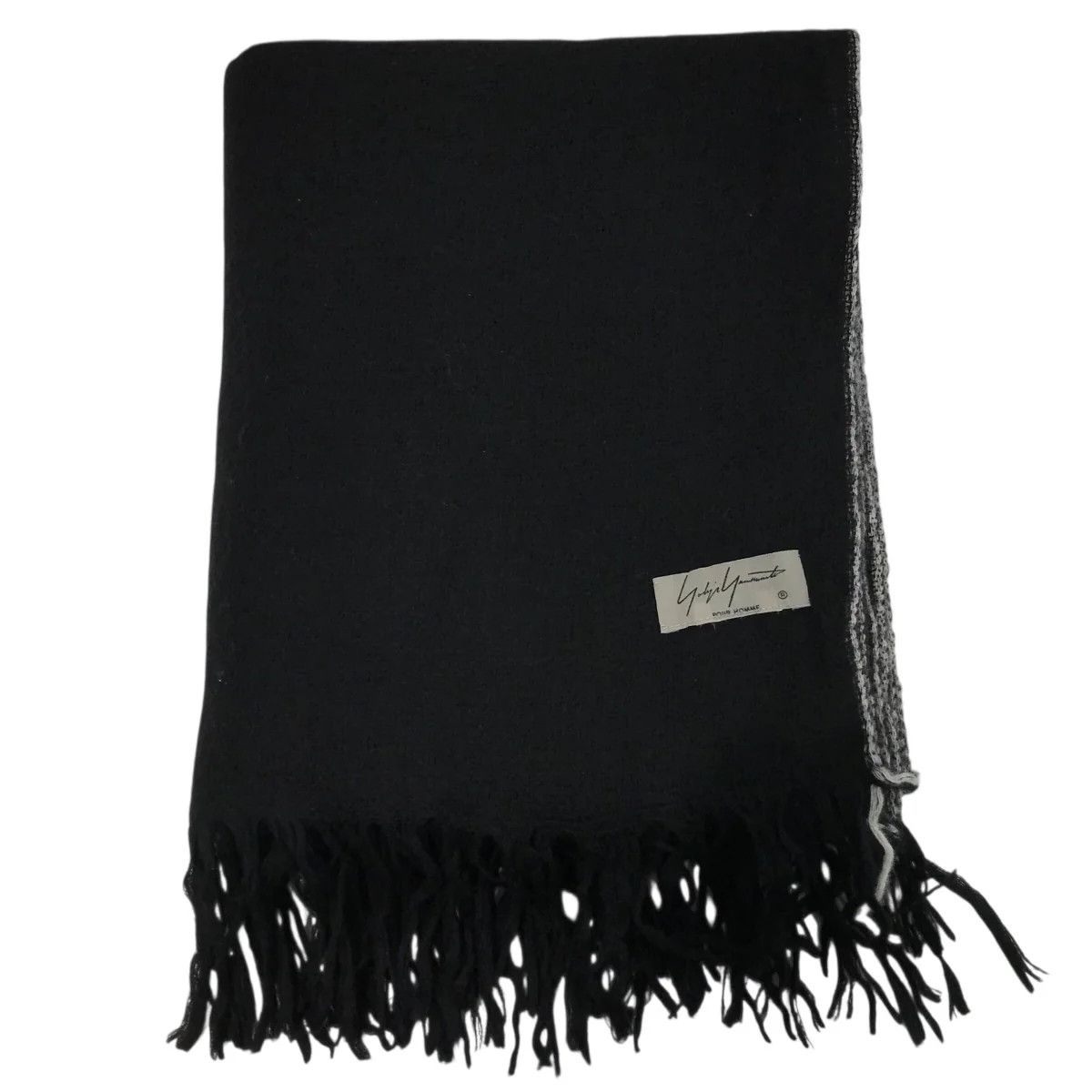 Yohji Yamamoto Yohji Yamamoto pour homme/ Double-woven fringe scarf Size ONE SIZE - 2 Thumbnail