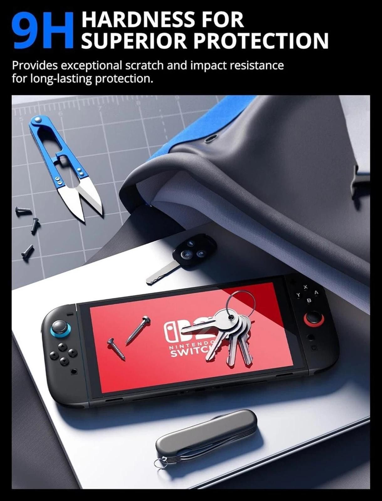 The Unbranded Brand Nintendo Switch 2 Screen Protector, 2 Pack Tempered Glass HD Size ONE SIZE - 4 Thumbnail