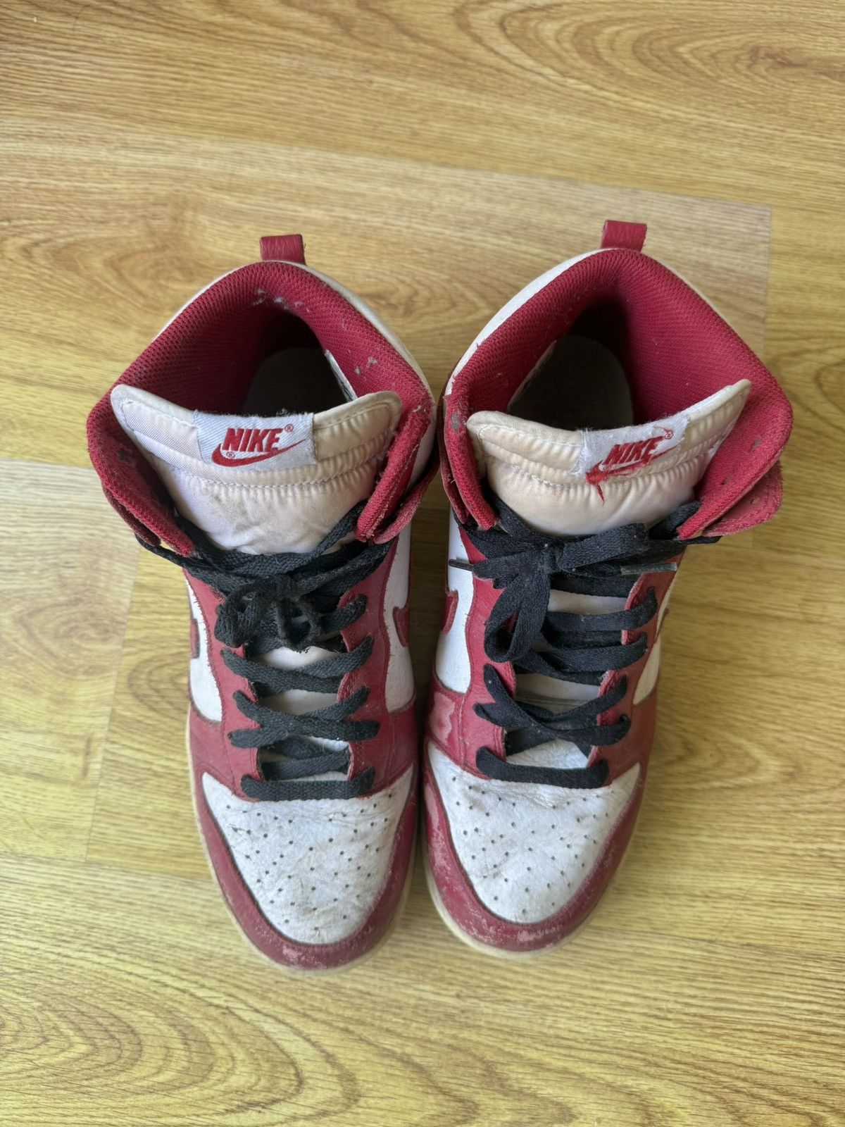 Nike High Top Dunks Championship White Red Size US 10.5 / EU 43-44 - 4 Thumbnail