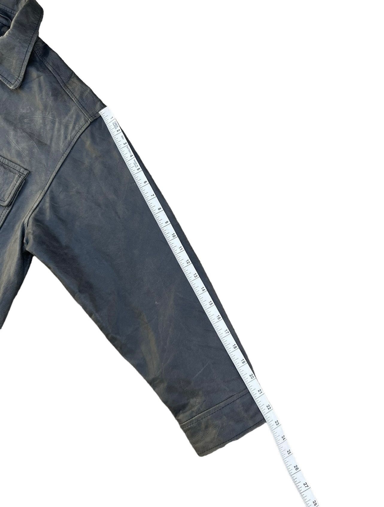 Paul Smith × Vintage Vintage Paul Smith Fade Patina Leather Zipper Jacket Size US S / EU 44-46 / 1 - 4 Thumbnail