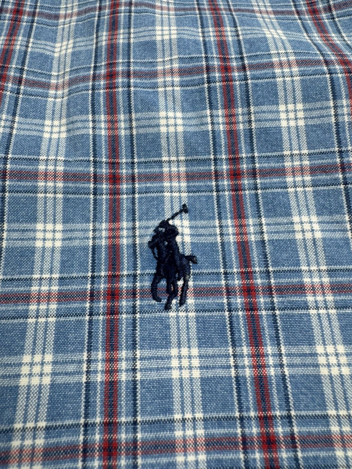 Polo Ralph Lauren Polo Ralph Lauren Blake Plaid Large Button Checked Blue Oxford LongSleeve Shirt Size US L / EU 52-54 / 3 - 9 Thumbnail