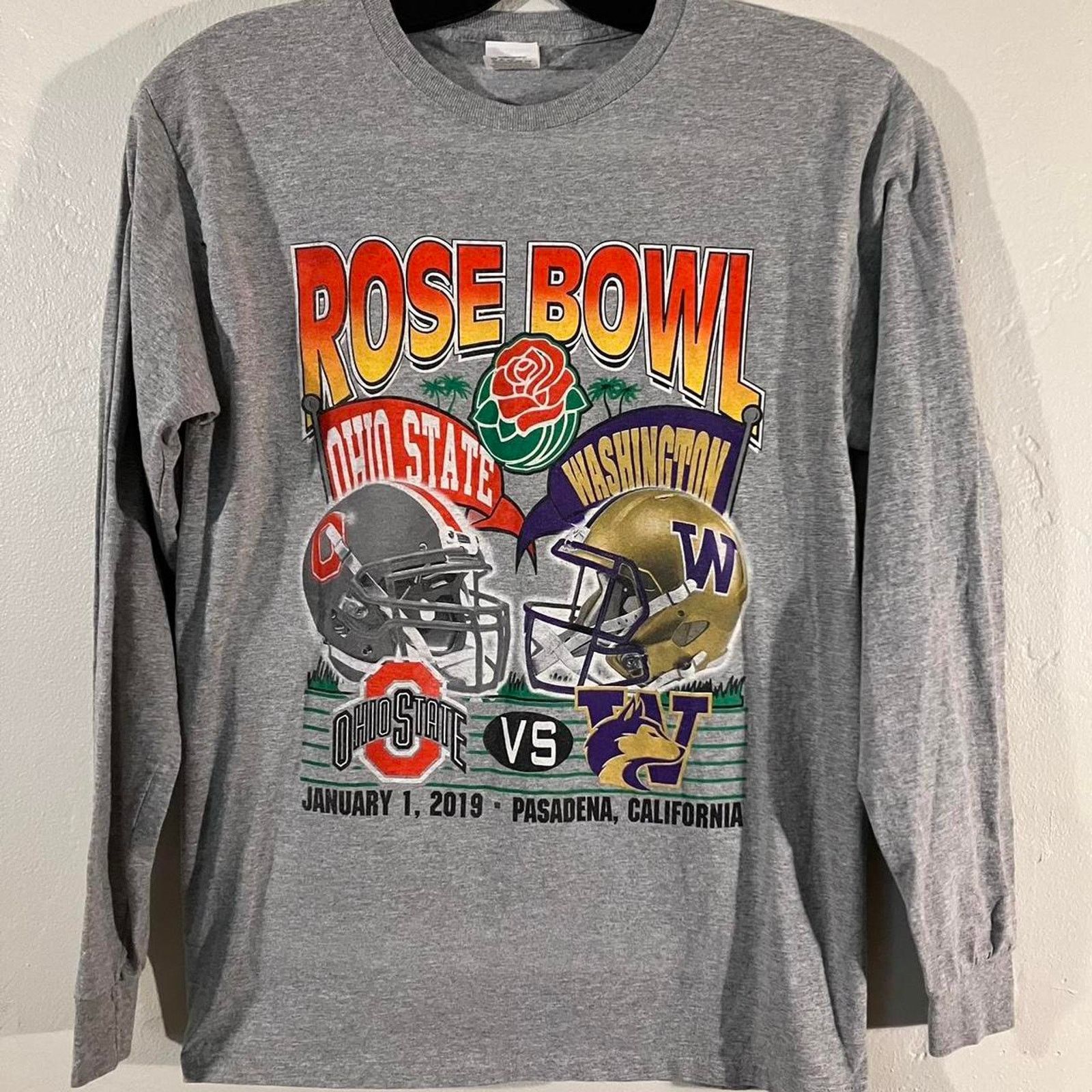 Fruit Of The Loom × NCAA 2019 Grey Buckeyes vs Huskies Rose Bowl T-shirt Medium Size US M / EU 48-50 / 2 - 1 Thumbnail