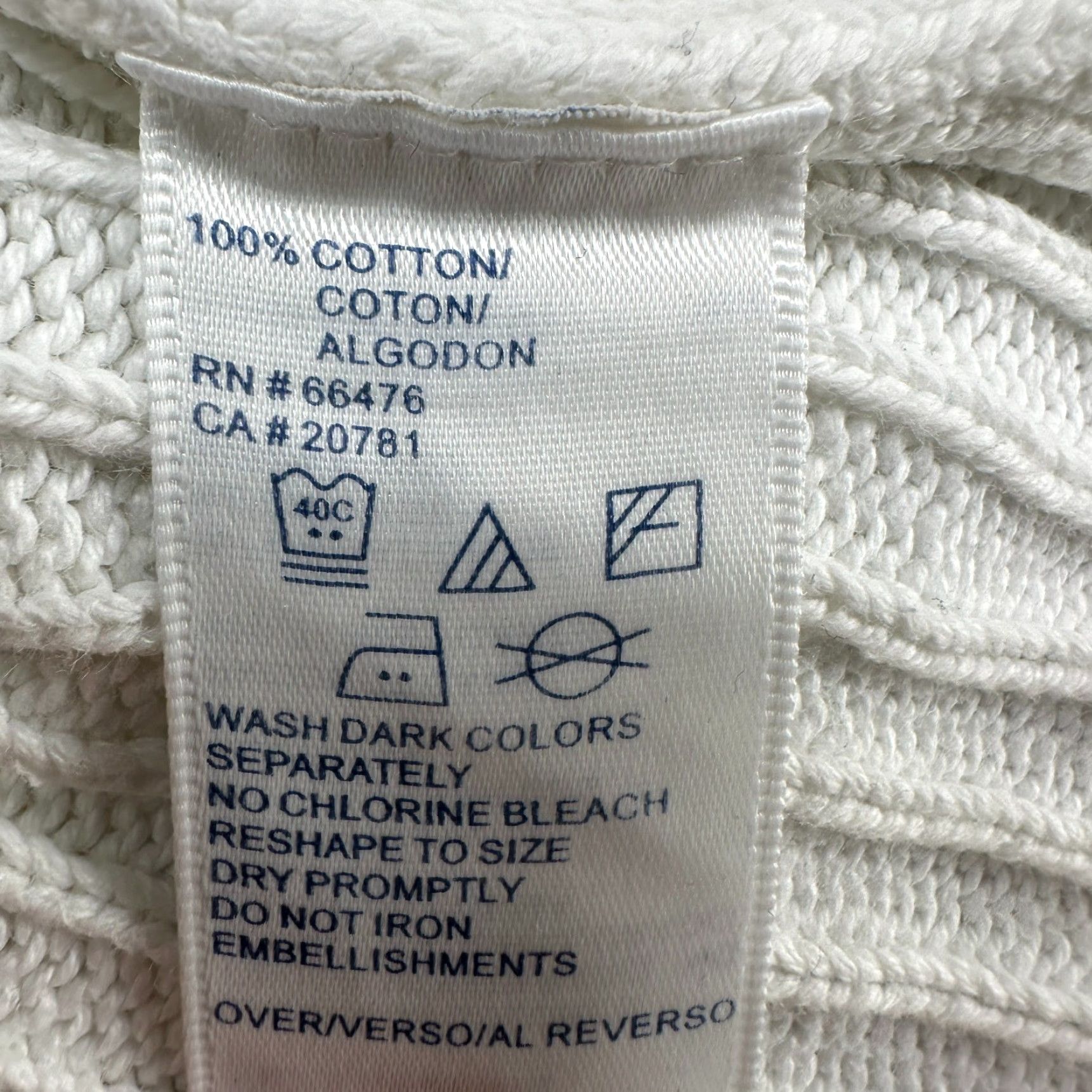 Tommy Hilfiger VINTAGE Tommy Hilfiger Sweater Womens L White Pullover Ribbed Knit Cotton Y2K 90s Wom... Size L / US 10 / IT 46 - 5 Thumbnail