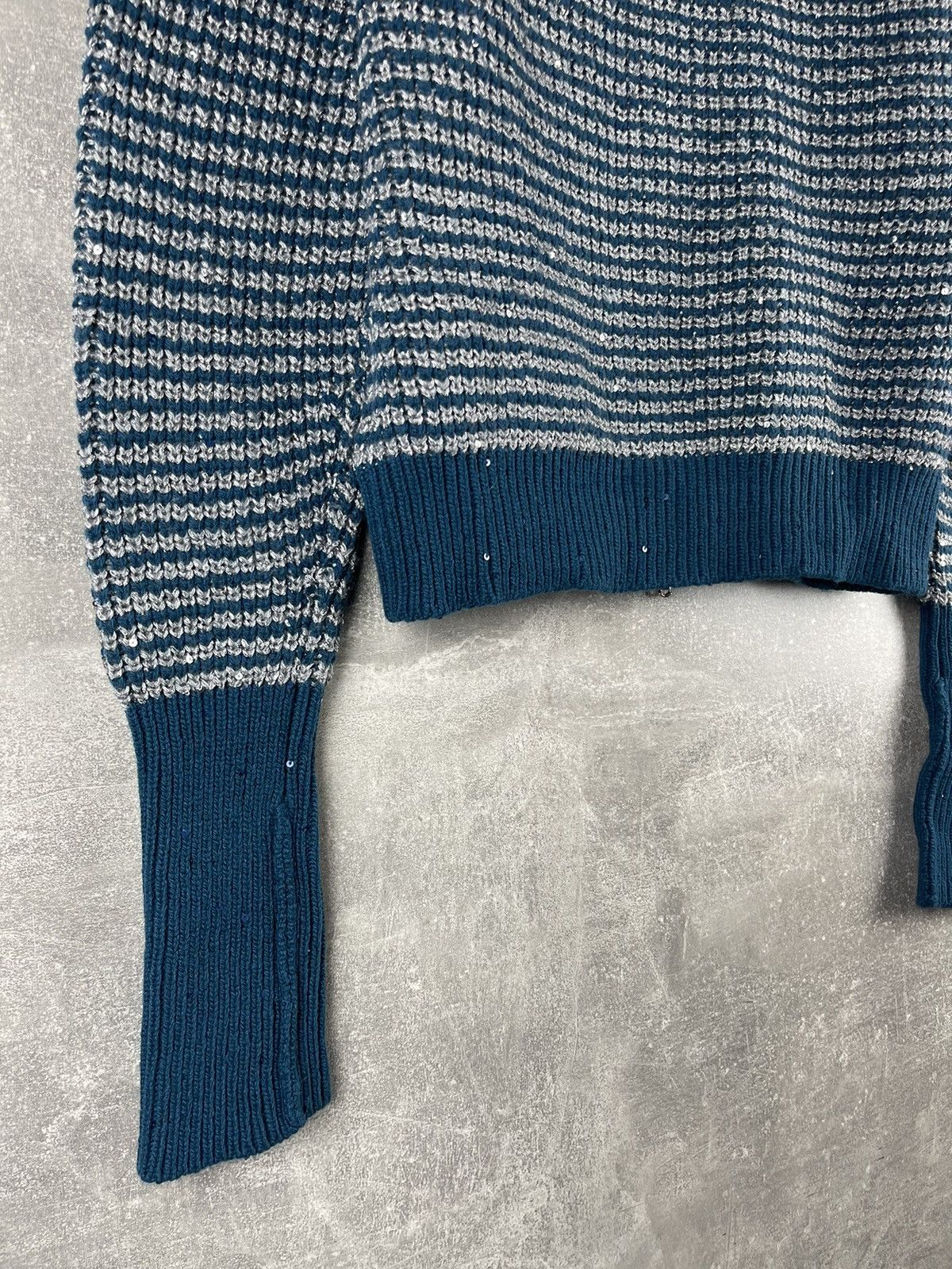 Other Rocco Ragni Cashmere Blue Knit Jacket Size 44 Made in Italy Size M / US 6-8 / IT 42-44 - 8 Thumbnail