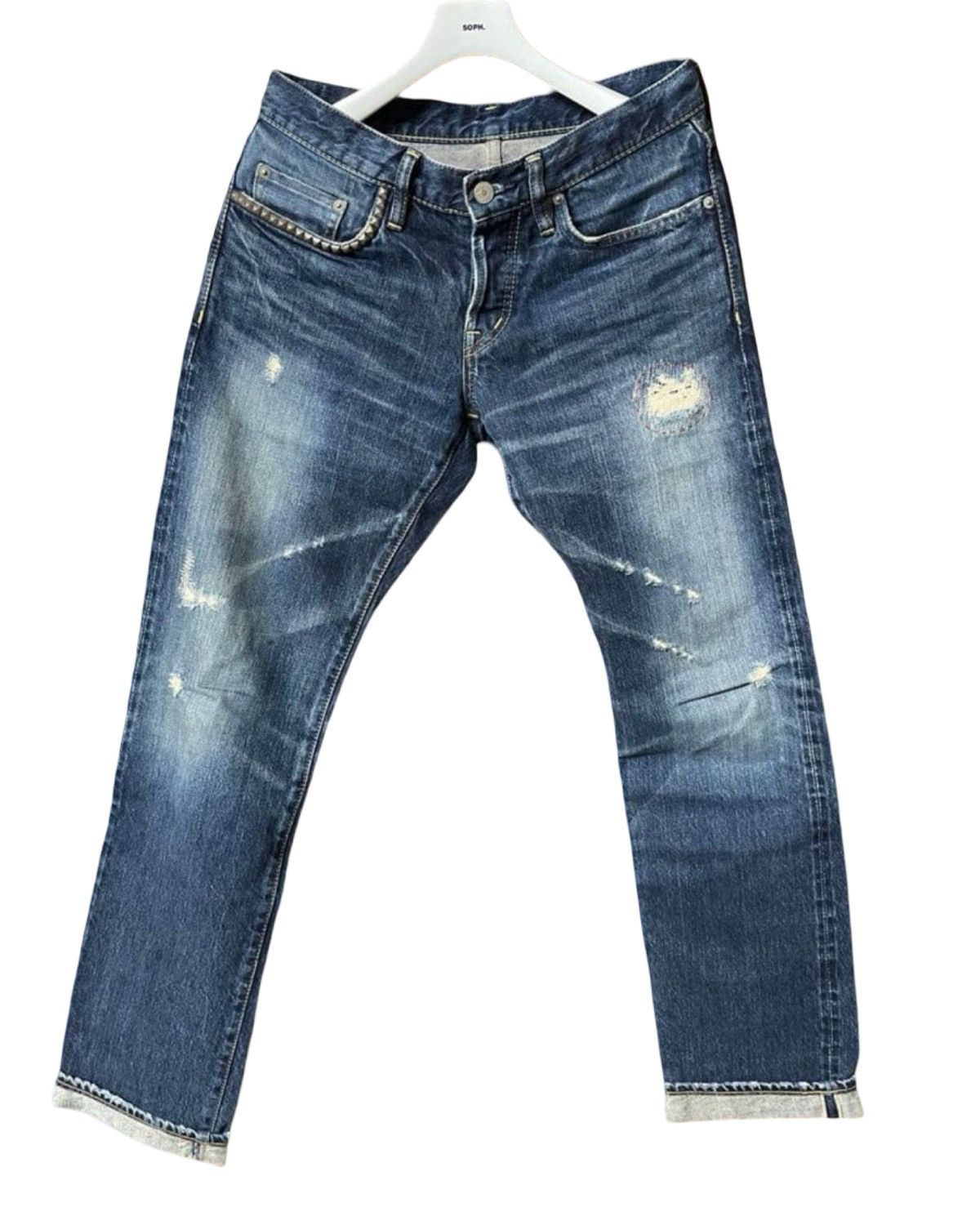 Hysteric Glamour 🇯🇵 Distressed Studded Denim Jeans