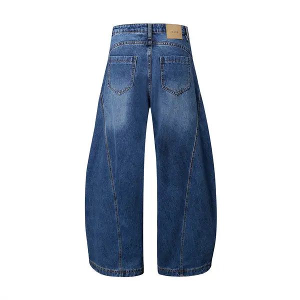 Japanese Brand Ami American silhouette washed trendy loose straight jeans Size US 34 / EU 50 - 8 Thumbnail