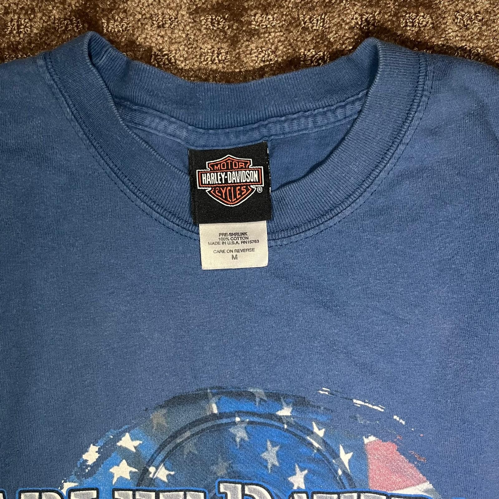Harley Davidson Harley-Davidson 🏍️ American Flag Logo Tee – Size M Size US M / EU 48-50 / 2 - 5 Thumbnail