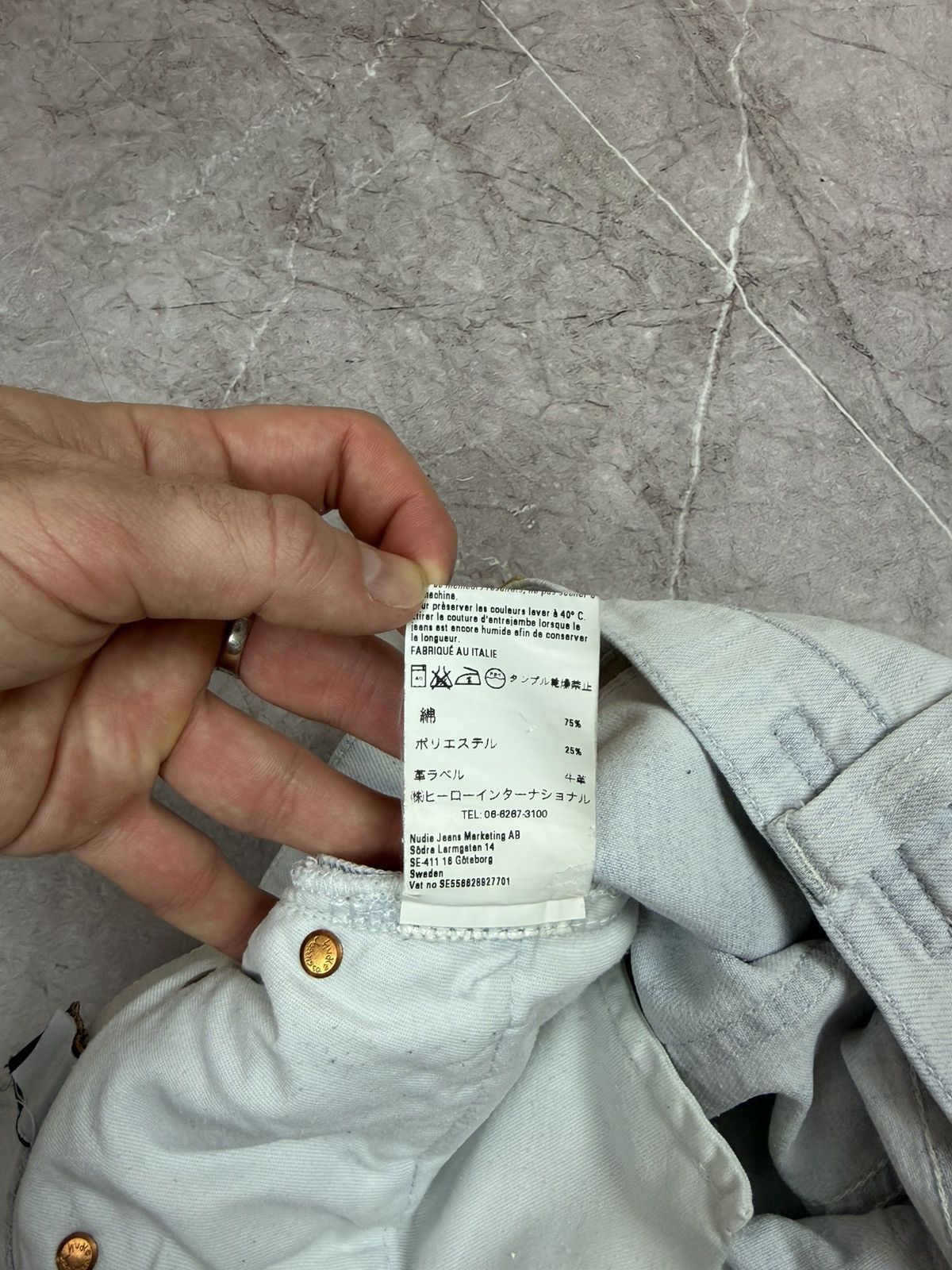 Nudie Jeans Nudie Jeans Co Slim Light Wash Denim - Made in Italy W34 L32 Size US 34 / EU 50 - 9 Thumbnail