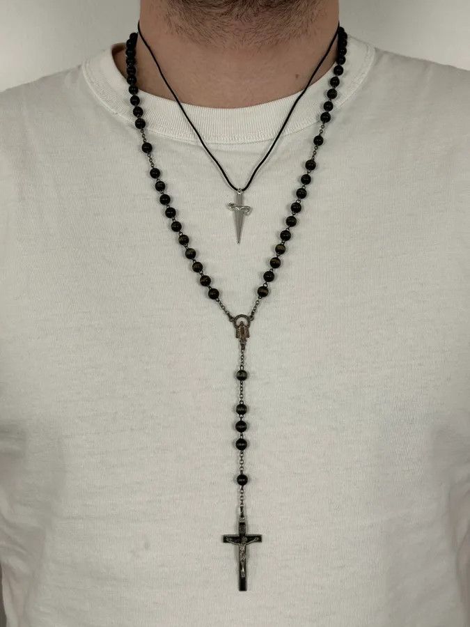 Vintage 2000s Cesare Paciotti Silver Dagger Necklace Size ONE SIZE - 2 Thumbnail
