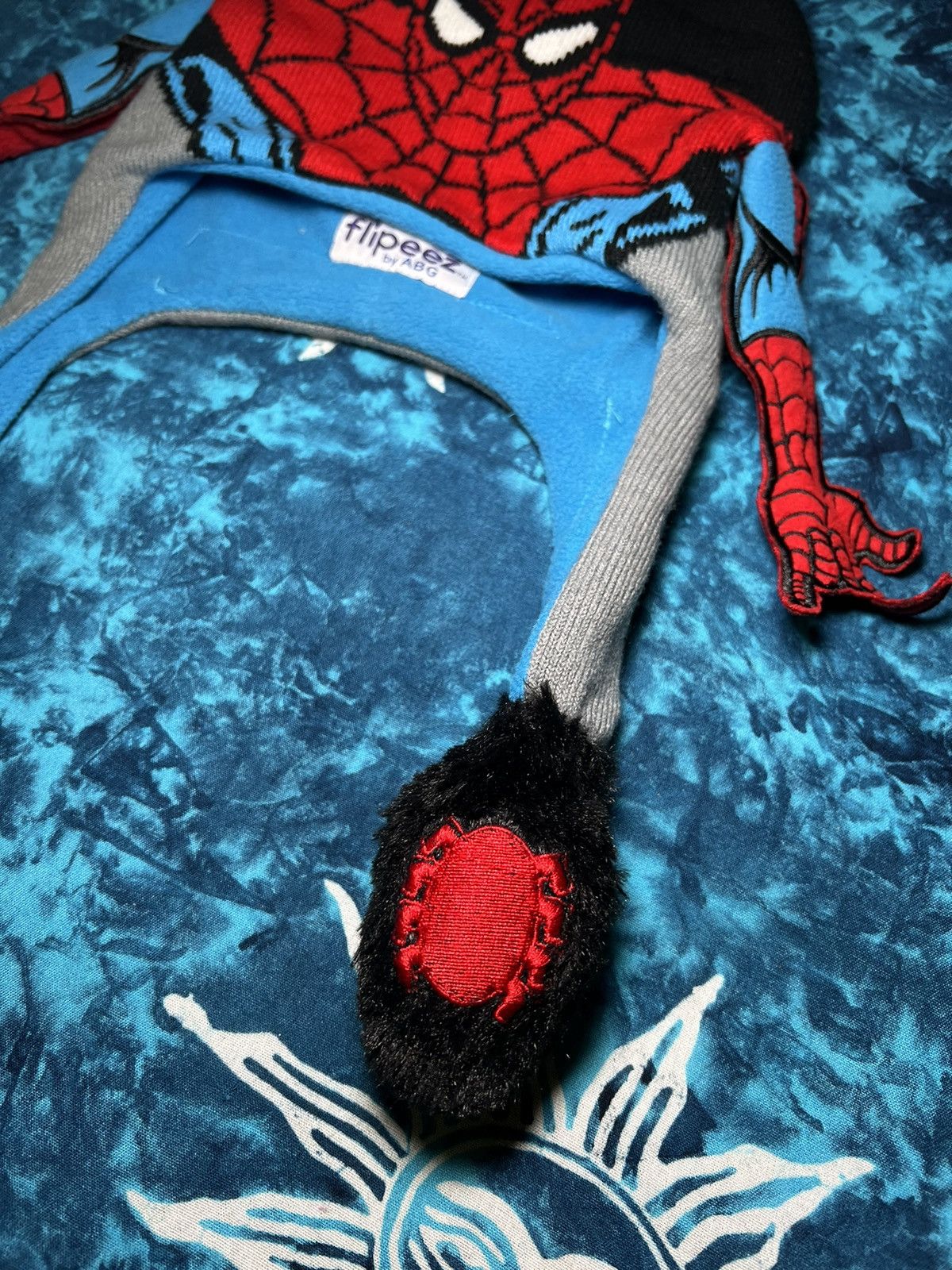 Marvel Comics SPIDER-MAN BIG LOGO MARVEL BEANIE HATS Y2K DRILL 90s Size ONE SIZE - 6 Thumbnail