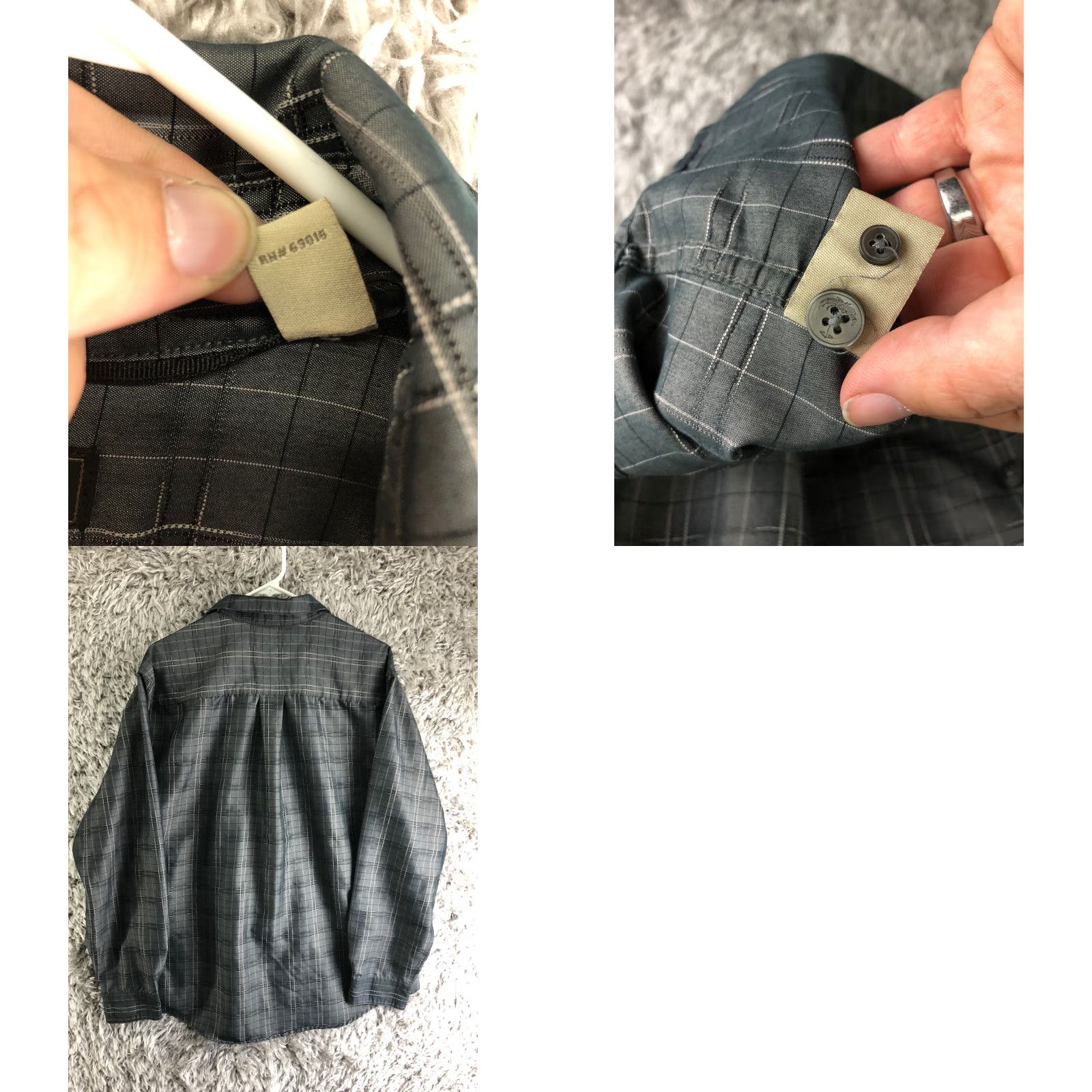Vintage Paradise Collection Mens Large Shirt Long Sleeve Spread Collar Button-Up Black Size US L / EU 52-54 / 3 - 8 Thumbnail