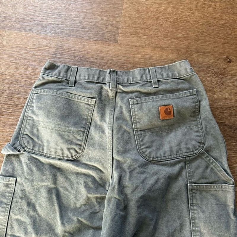 Carhartt Green Canvas Carhartt Carpenter Pants Size US 33 - 6 Thumbnail